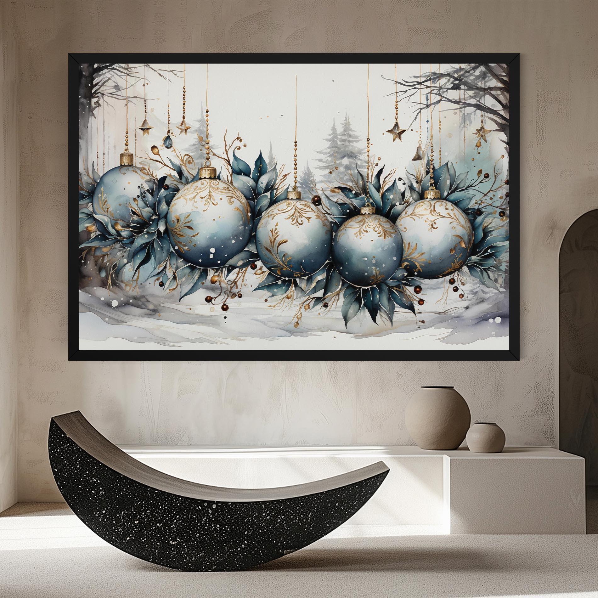 Leinwandbild Christmas Paper mockup 8