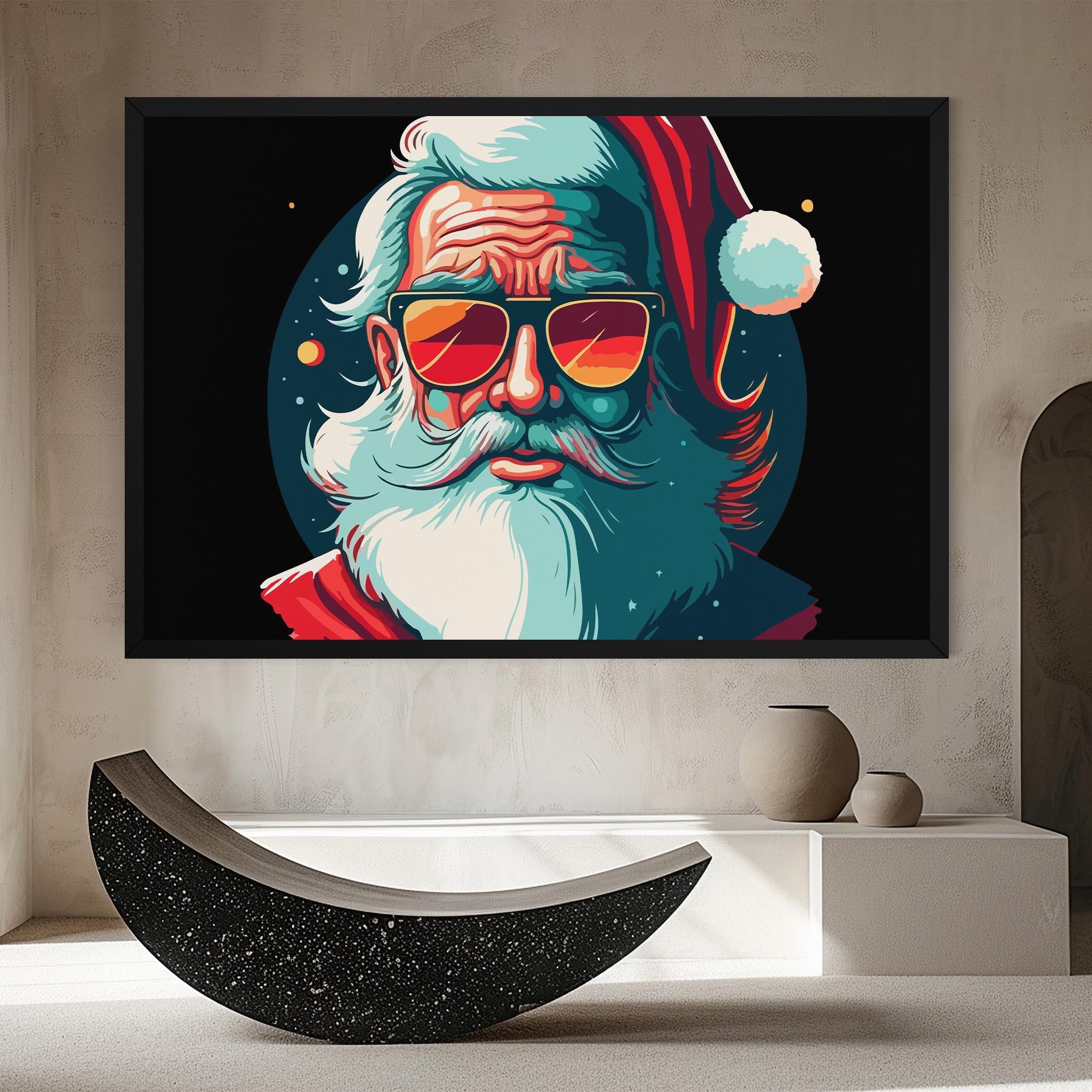 Leinwandbild Color Glasses Santa mockup 8