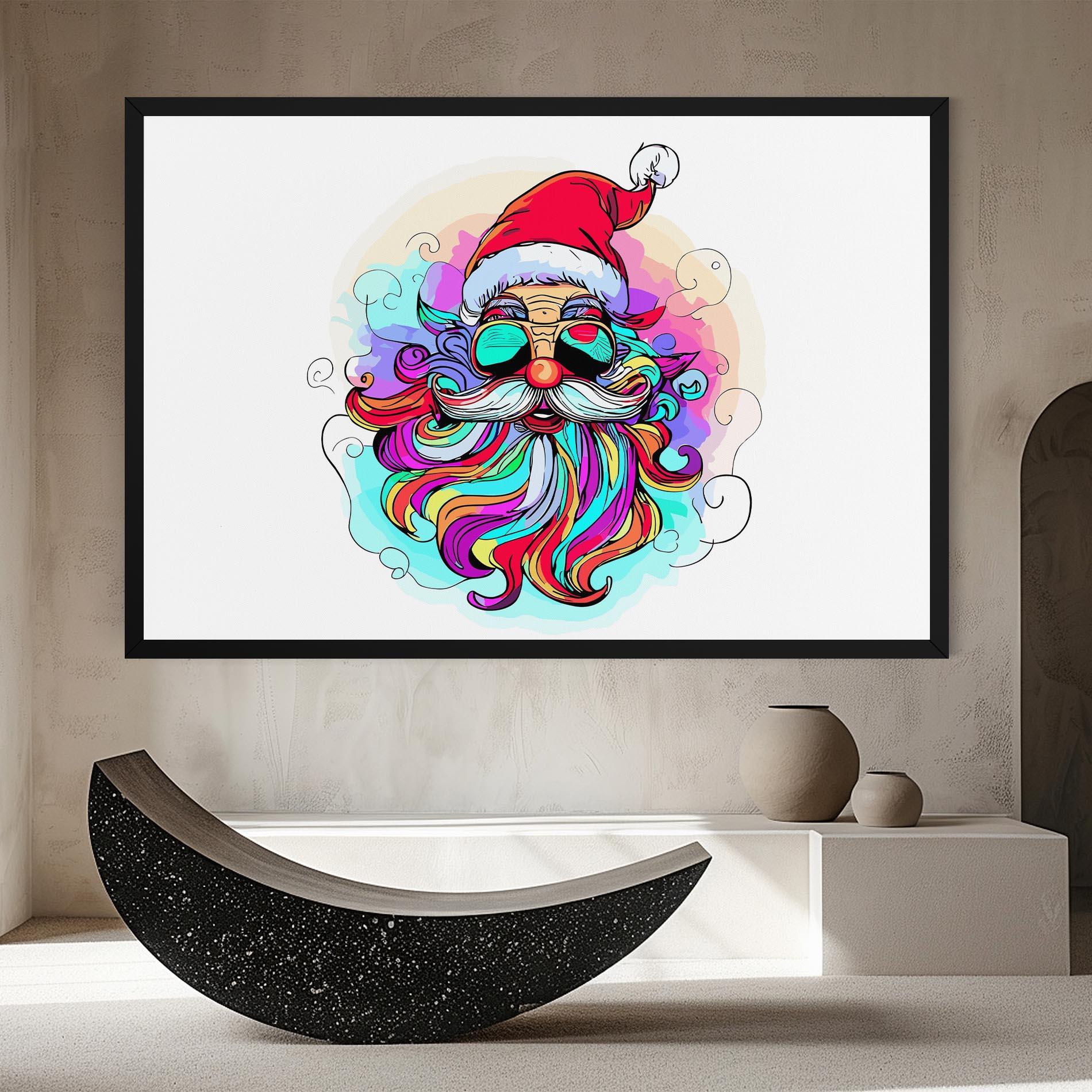 Leinwandbild Colorful Santa mockup 8