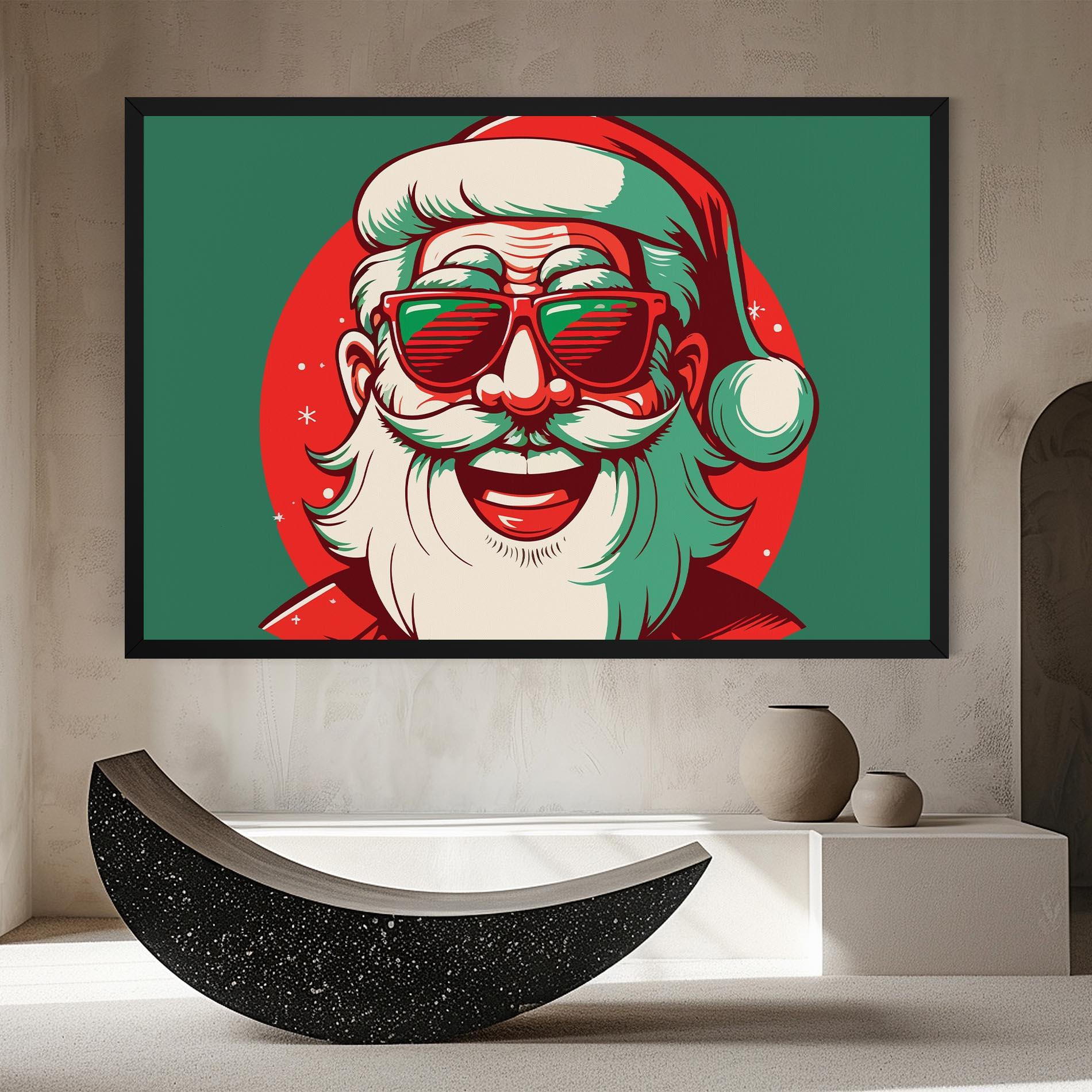 Leinwandbild Crazy Smile Santa mockup 8