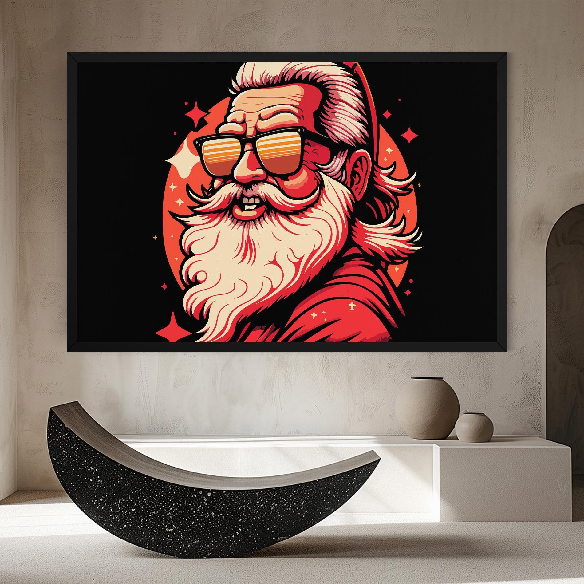 Leinwandbild Glasses Santa mockup 8