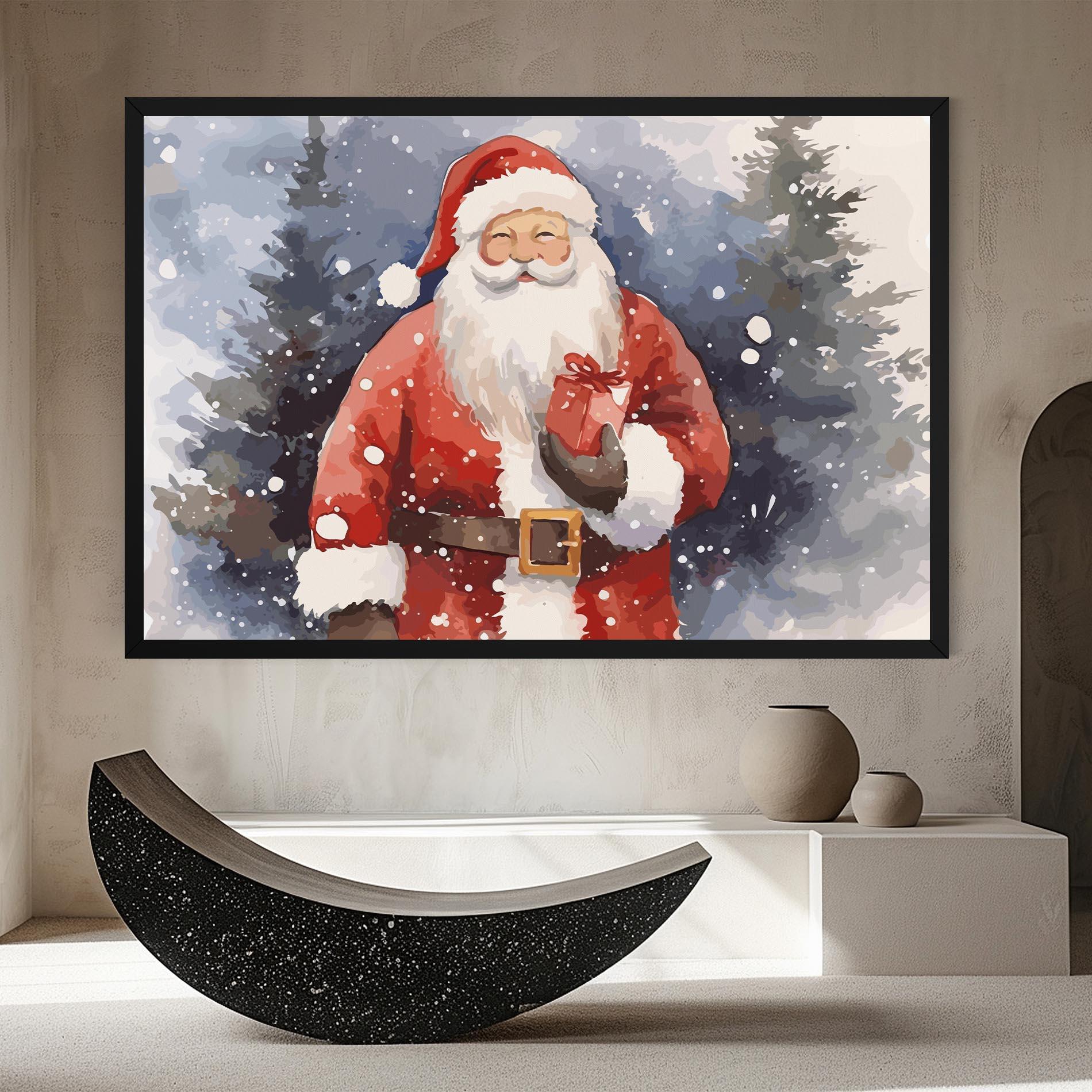 Leinwandbild Holding Gift mockup 8