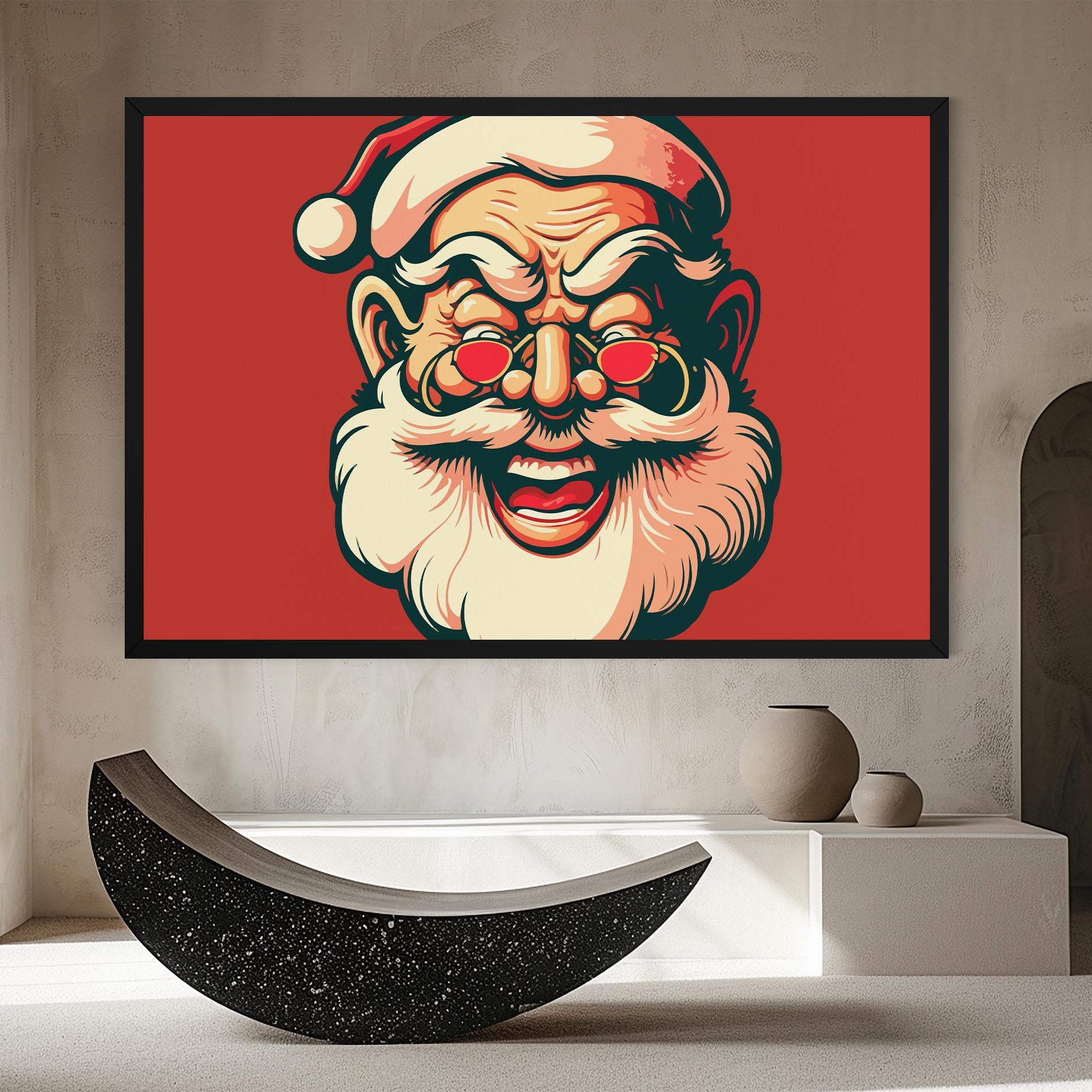Leinwandbild Santa Crazy Smile mockup 8