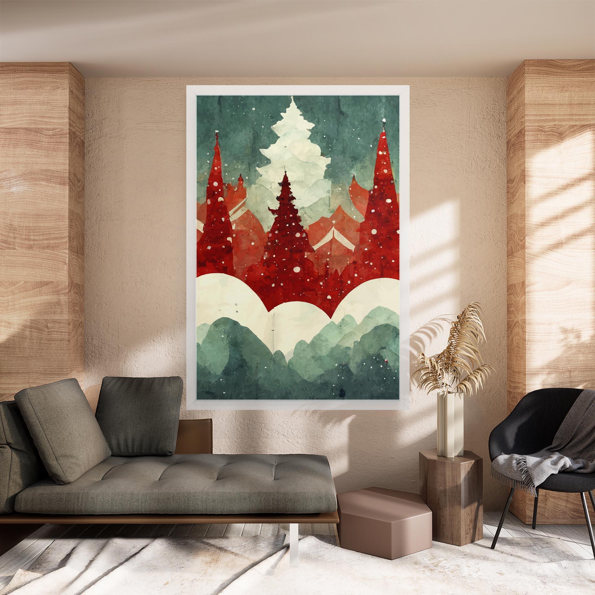 Leinwandbild Christmas Landscape mockup 8