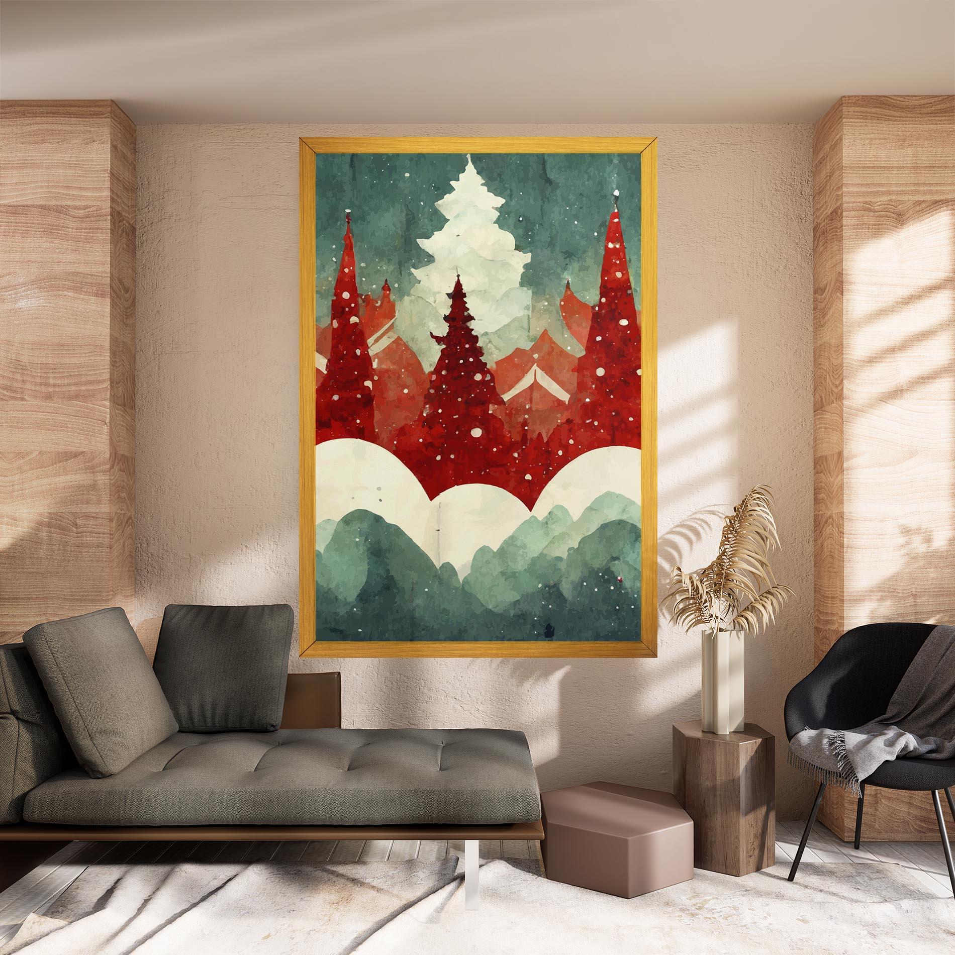 Leinwandbild Christmas Landscape mockup 8