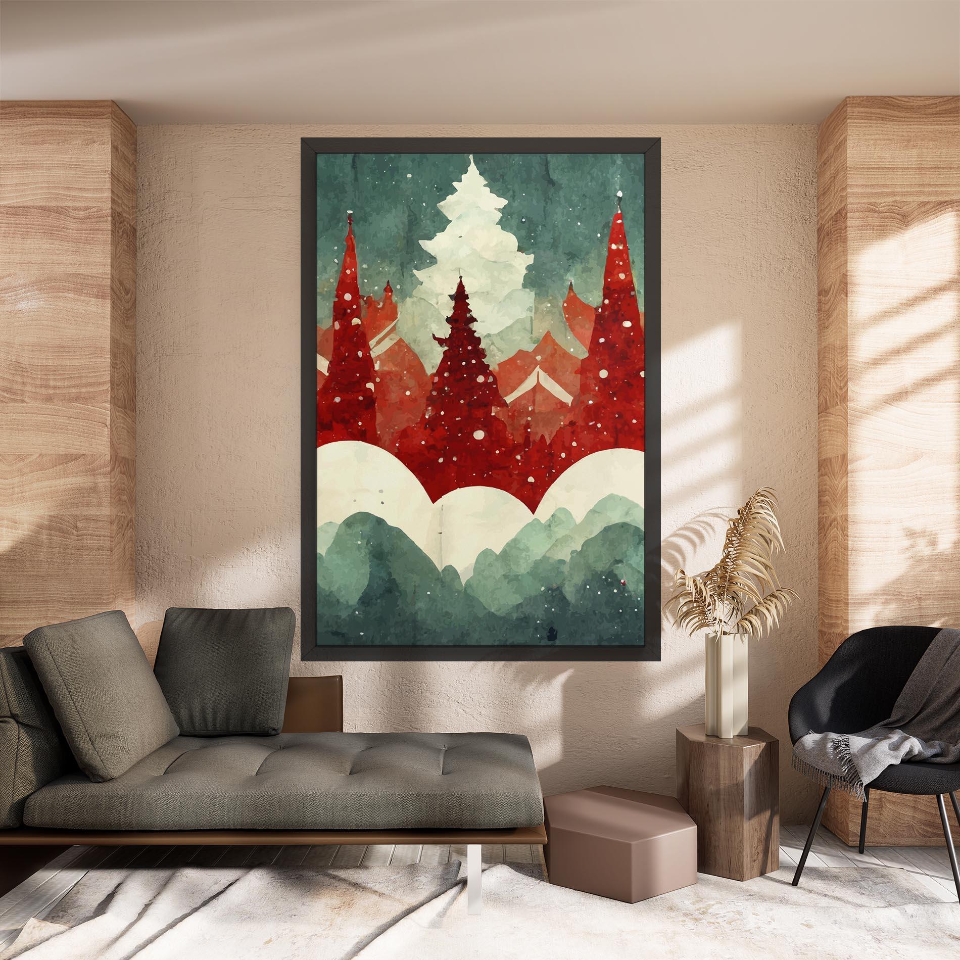 Leinwandbild Christmas Landscape mockup 8