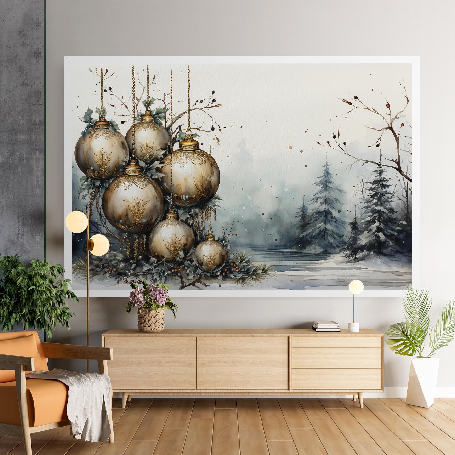 Leinwandbild Christmas Art Paper mockup 9