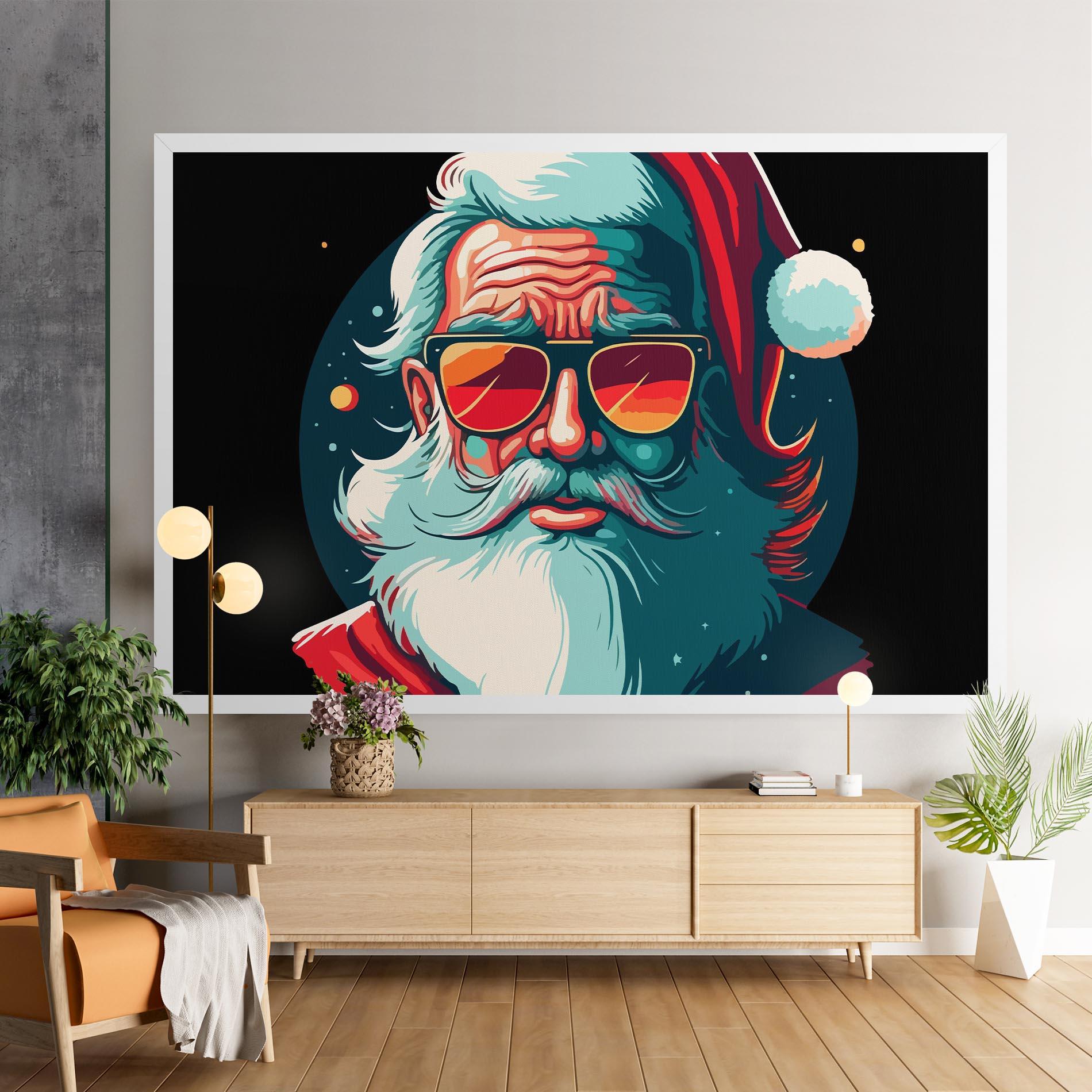 Leinwandbild Color Glasses Santa mockup 9