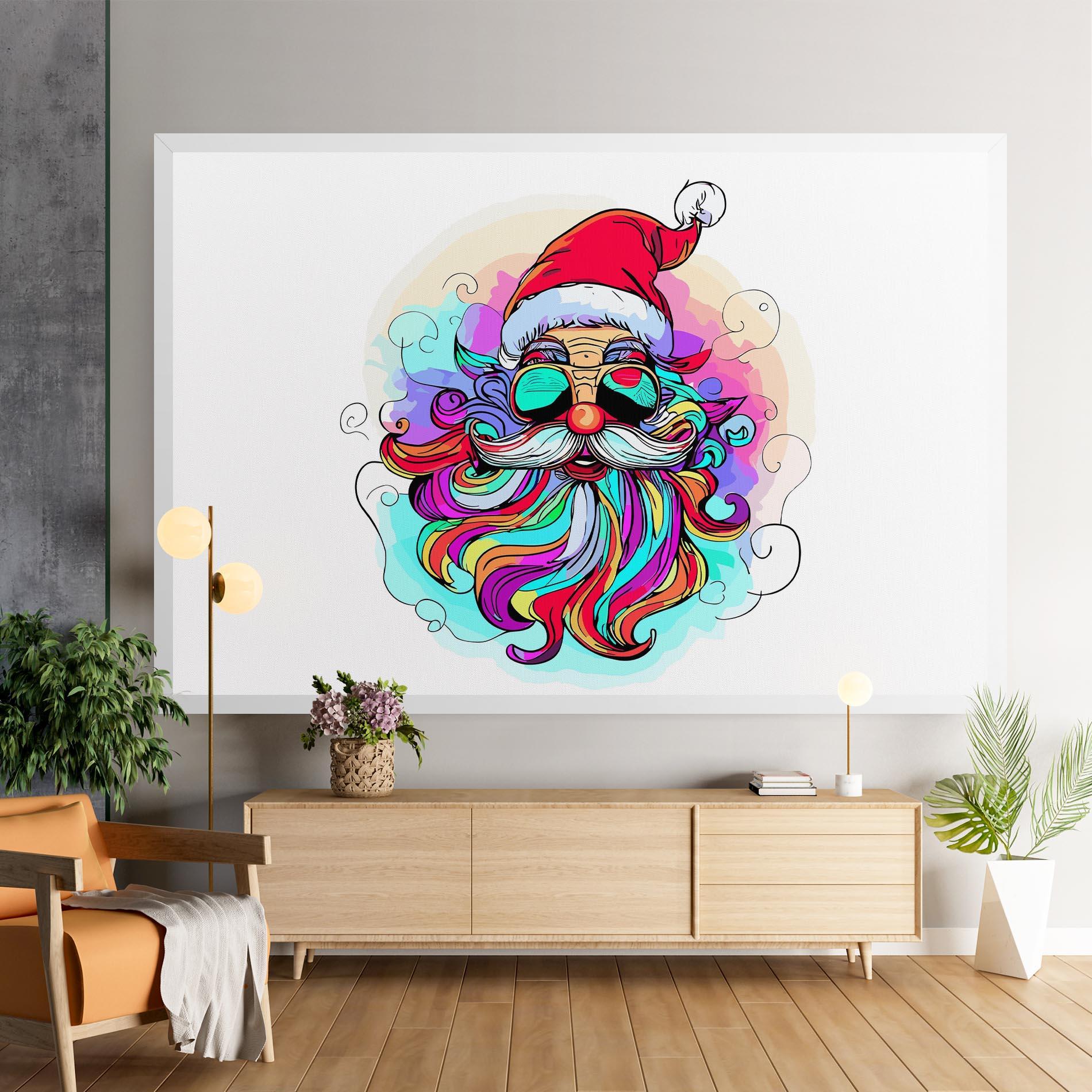 Leinwandbild Colorful Santa mockup 9