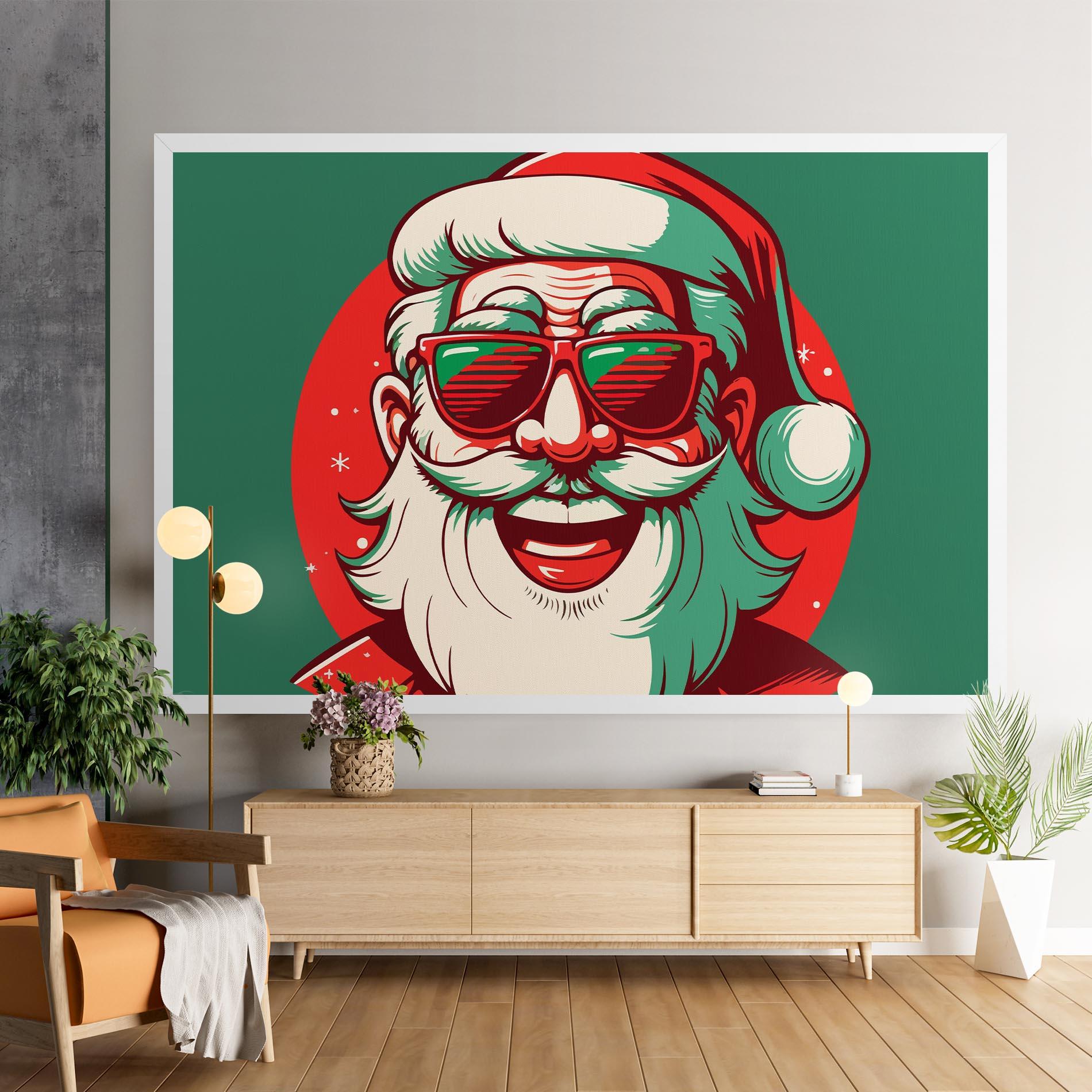 Leinwandbild Crazy Smile Santa mockup 9