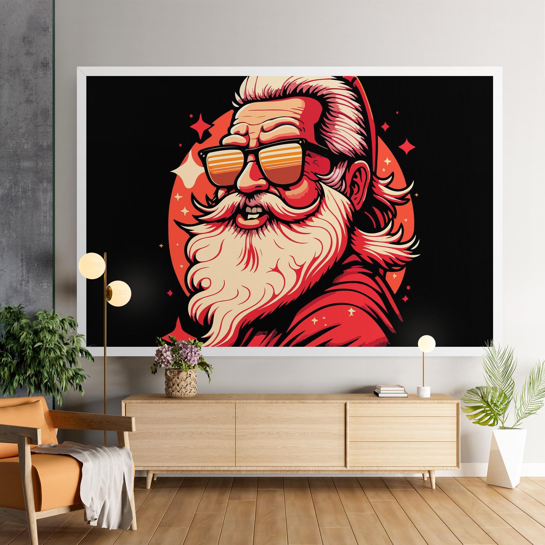 Leinwandbild Glasses Santa mockup 9