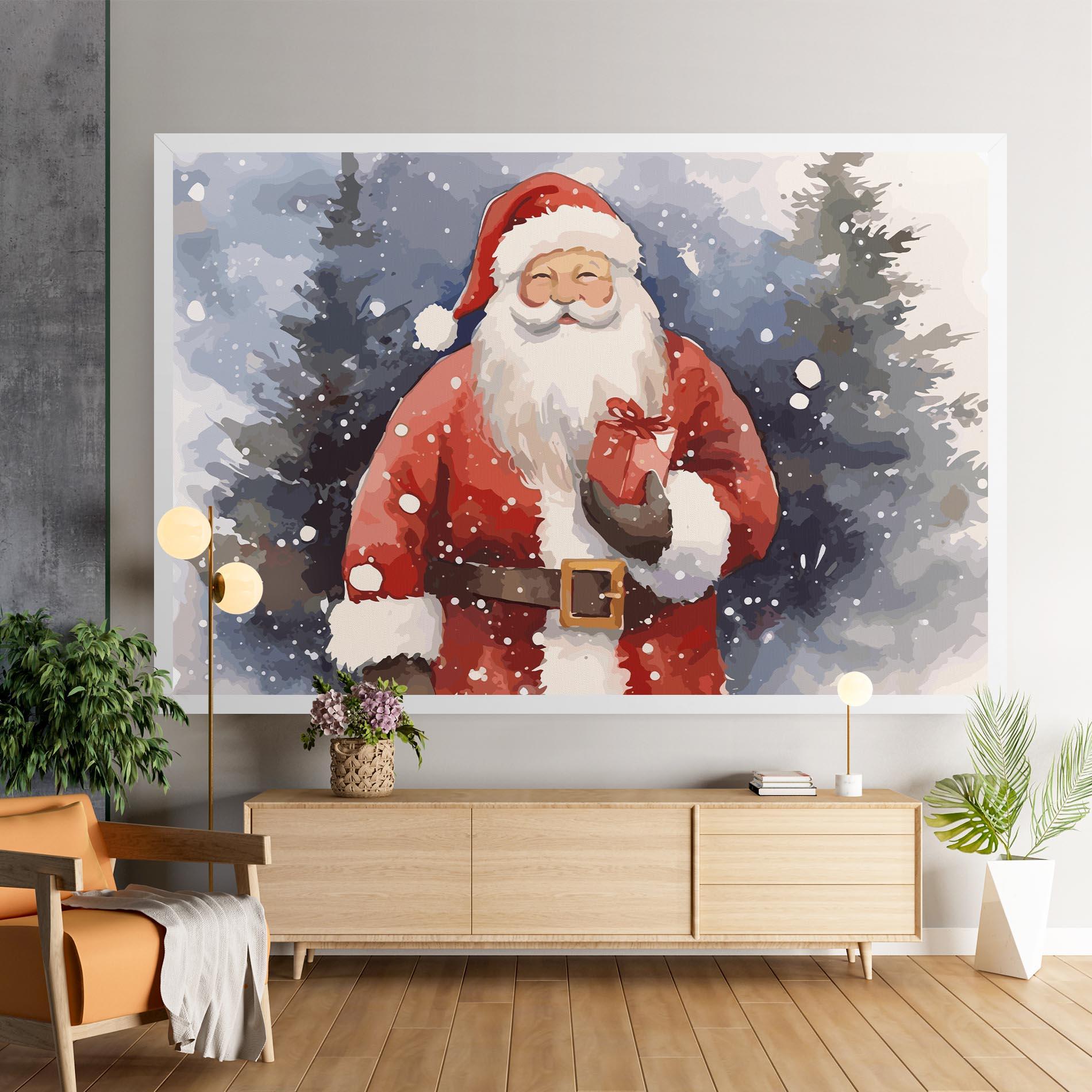 Leinwandbild Holding Gift mockup 9