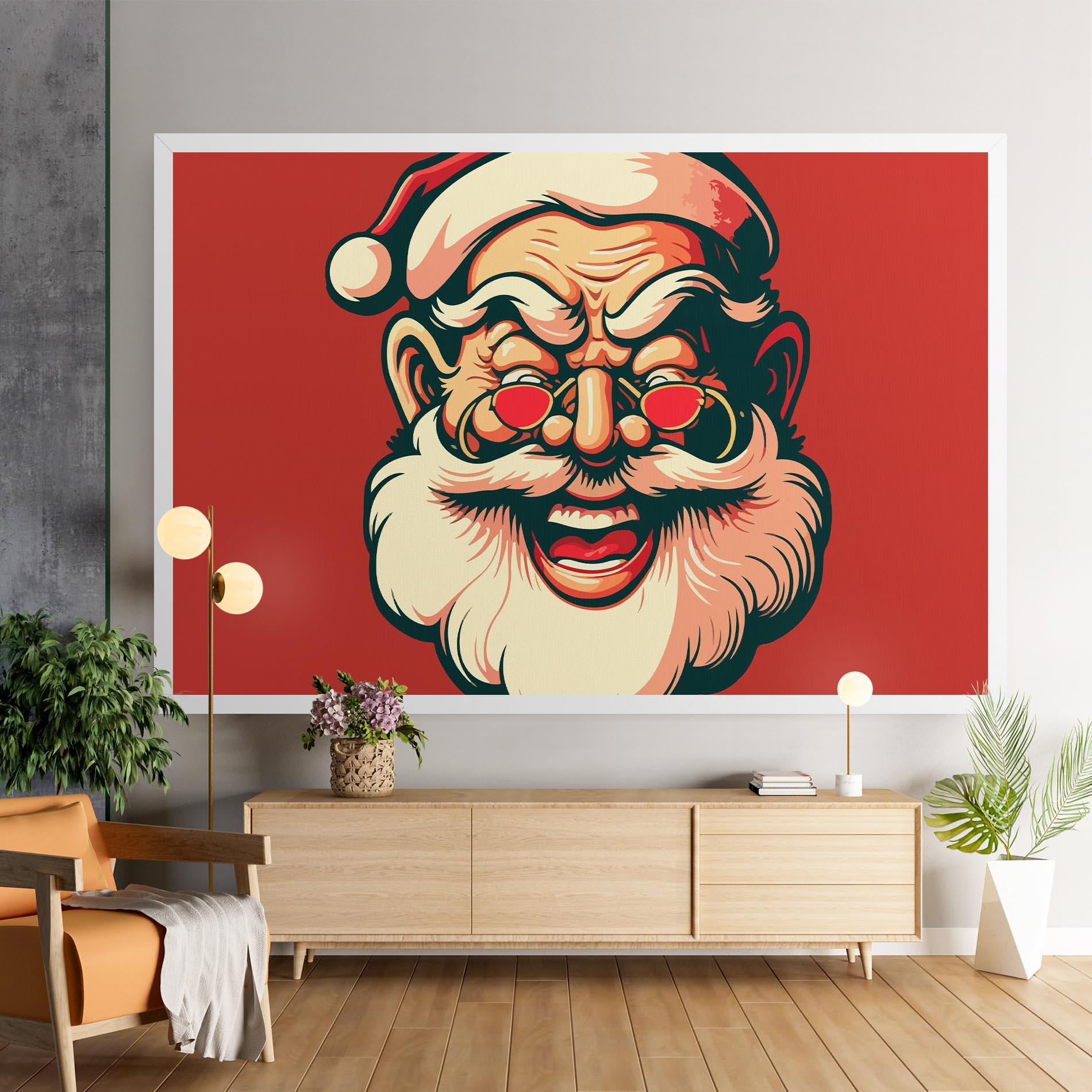 Leinwandbild Santa Crazy Smile mockup 9