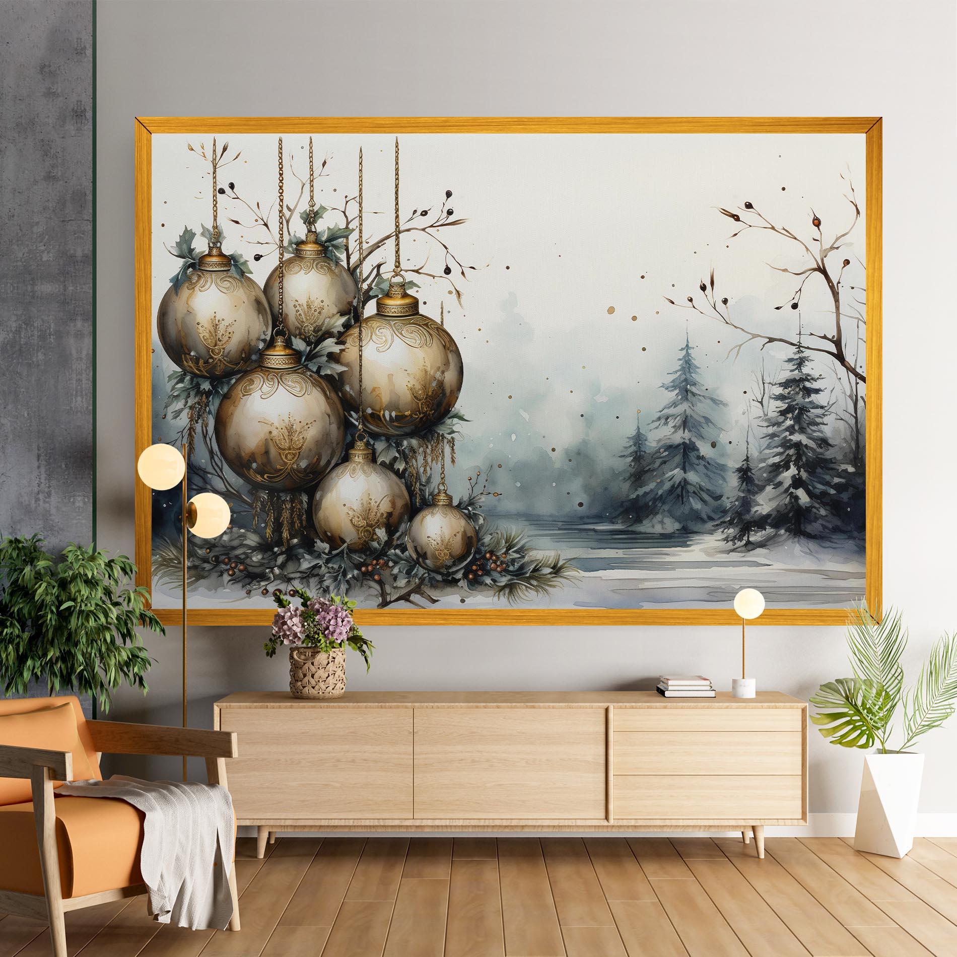 Leinwandbild Christmas Art Paper mockup 9