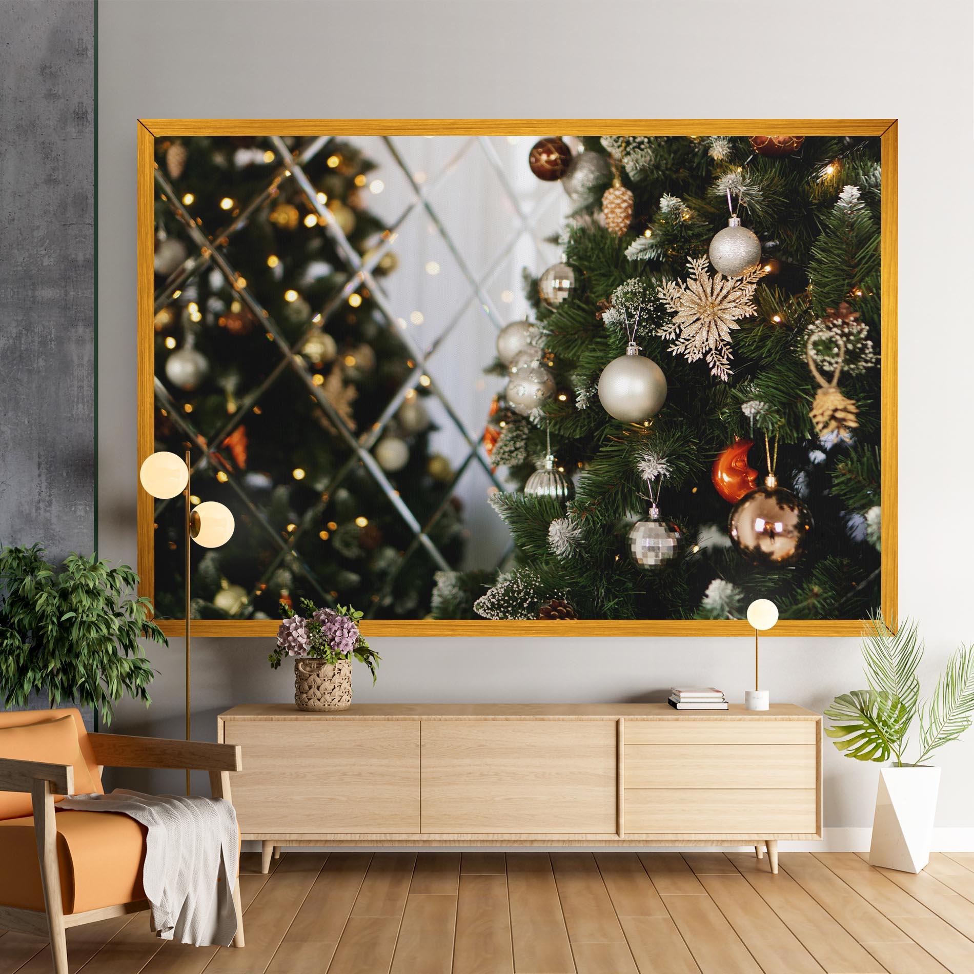 Leinwandbild Christmas Decor Tree mockup 9