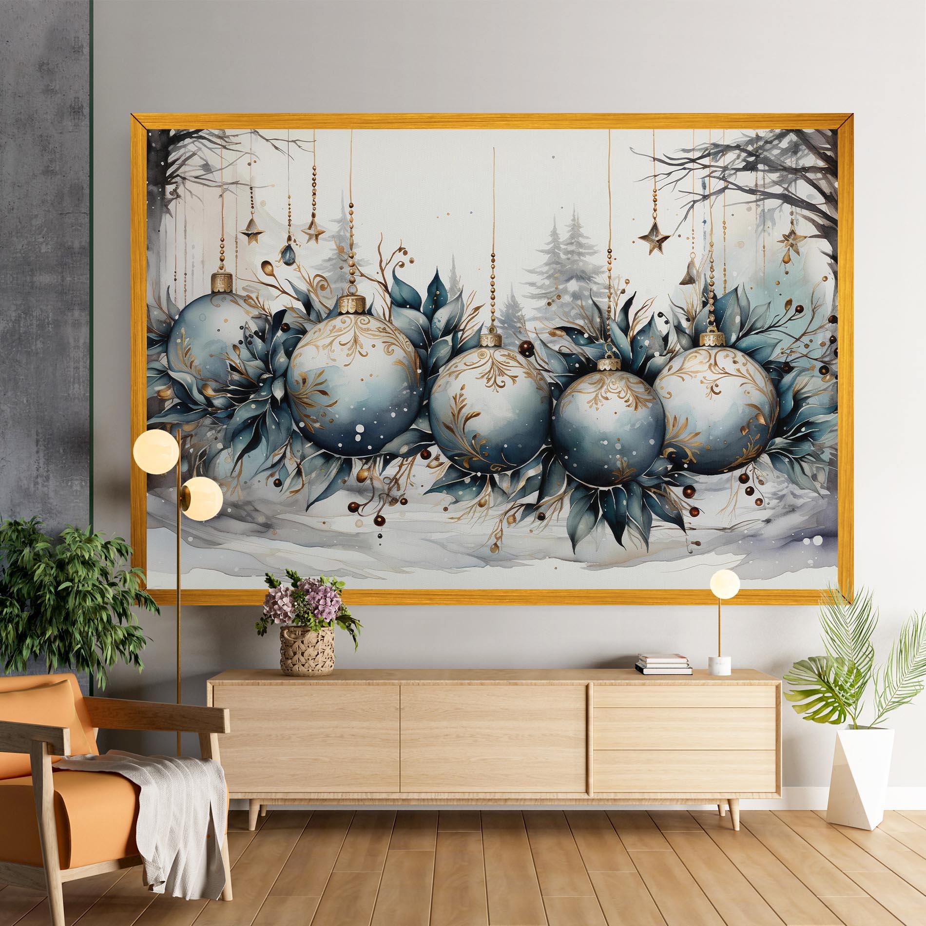 Leinwandbild Christmas Paper mockup 9