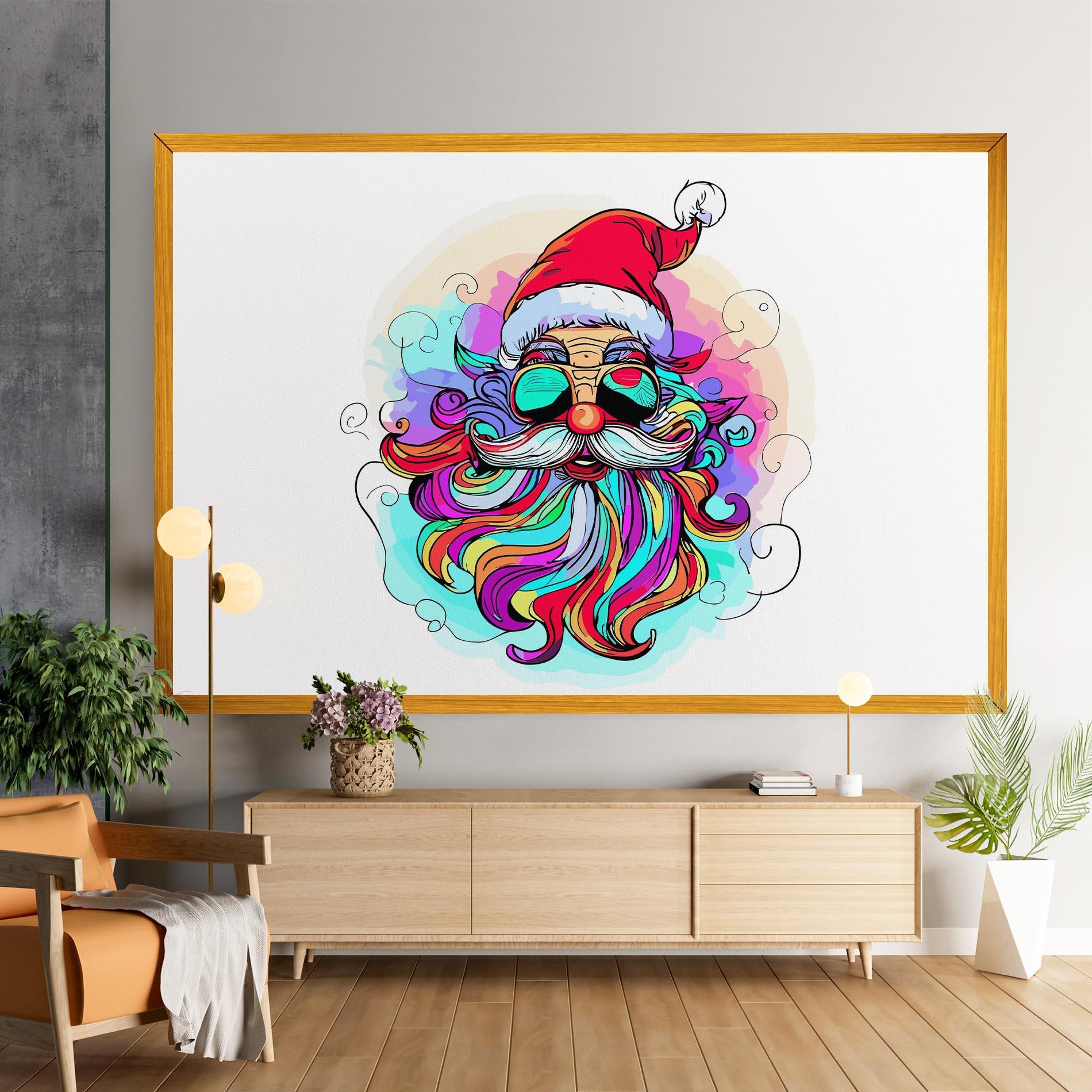 Leinwandbild Colorful Santa mockup 9