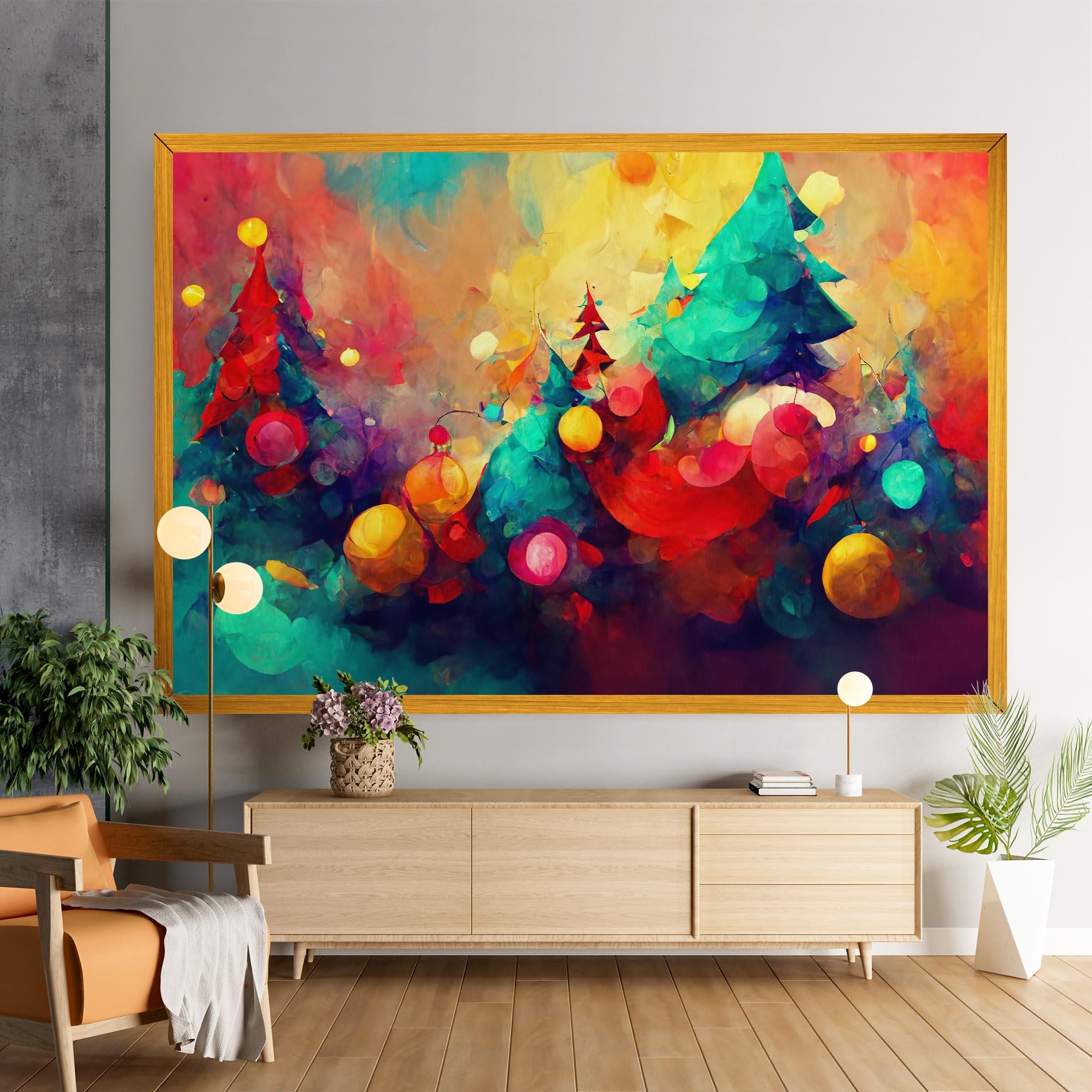 Leinwandbild Colorfull Winter mockup 9