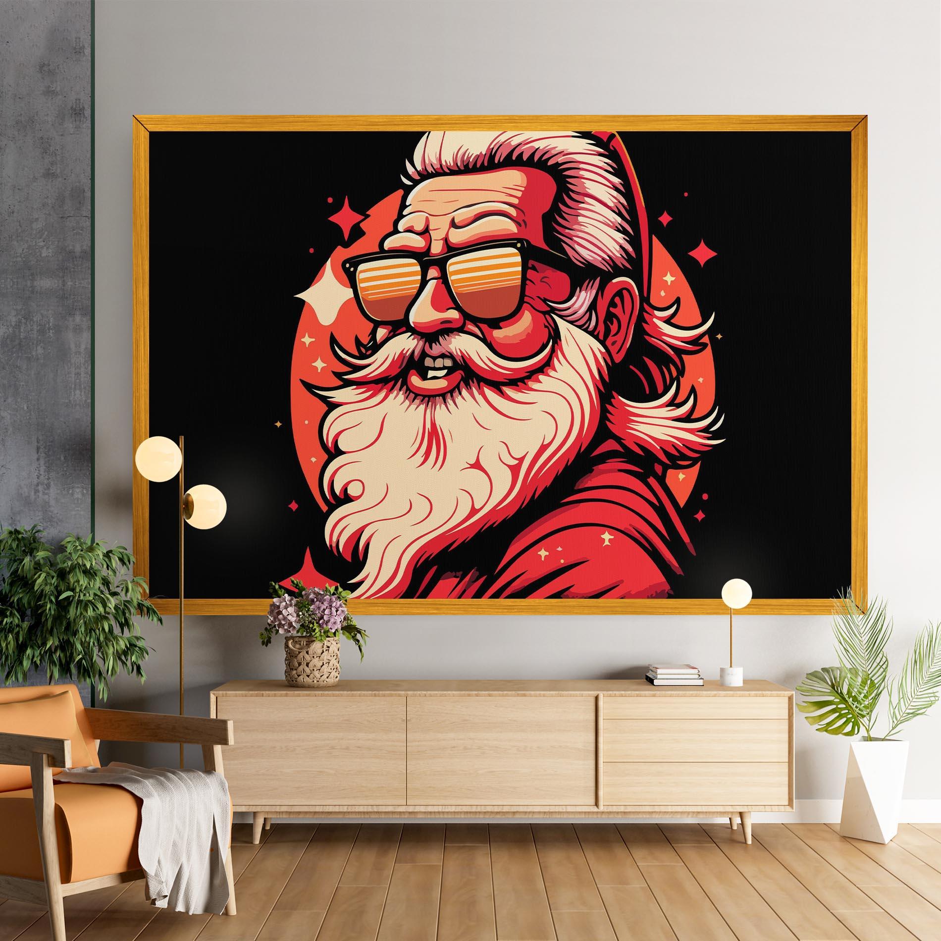Leinwandbild Glasses Santa mockup 9