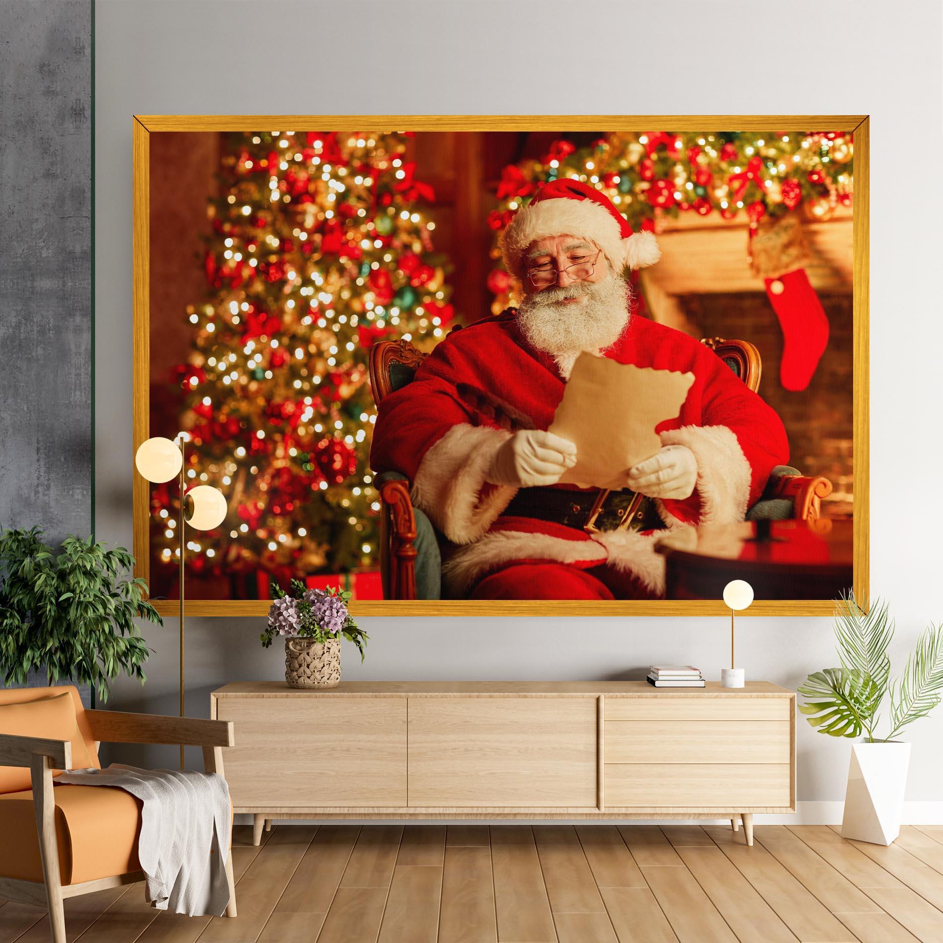 Leinwandbild Reading Christmas Letter mockup 9