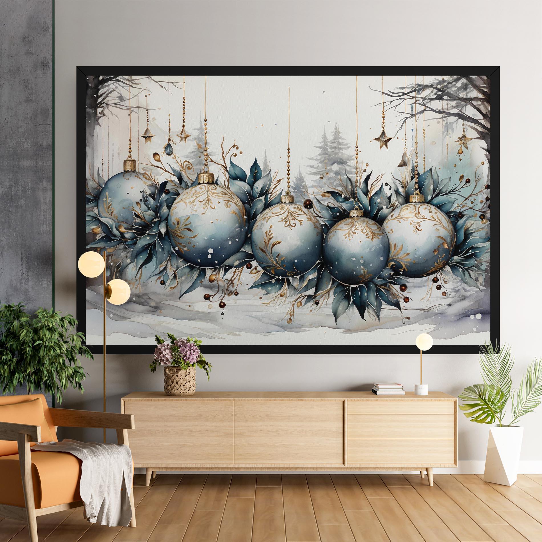 Leinwandbild Christmas Paper mockup 9