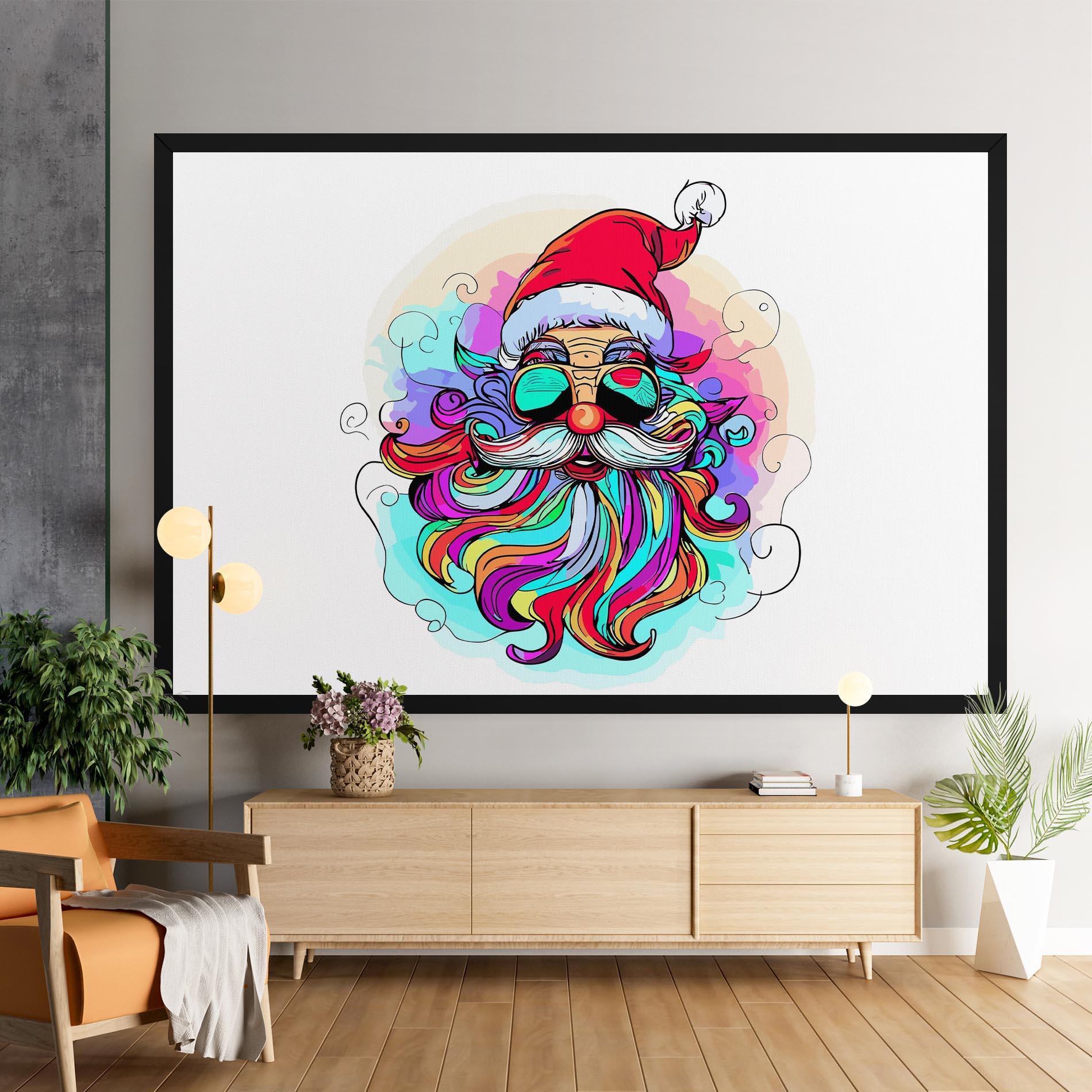 Leinwandbild Colorful Santa mockup 9