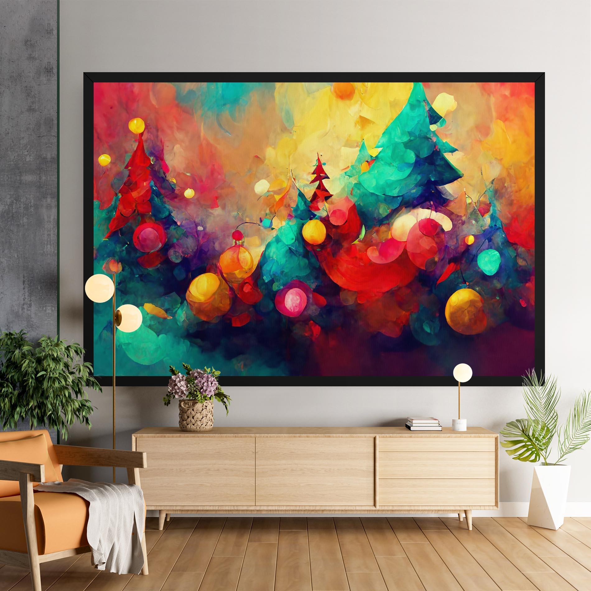 Leinwandbild Colorfull Winter mockup 9