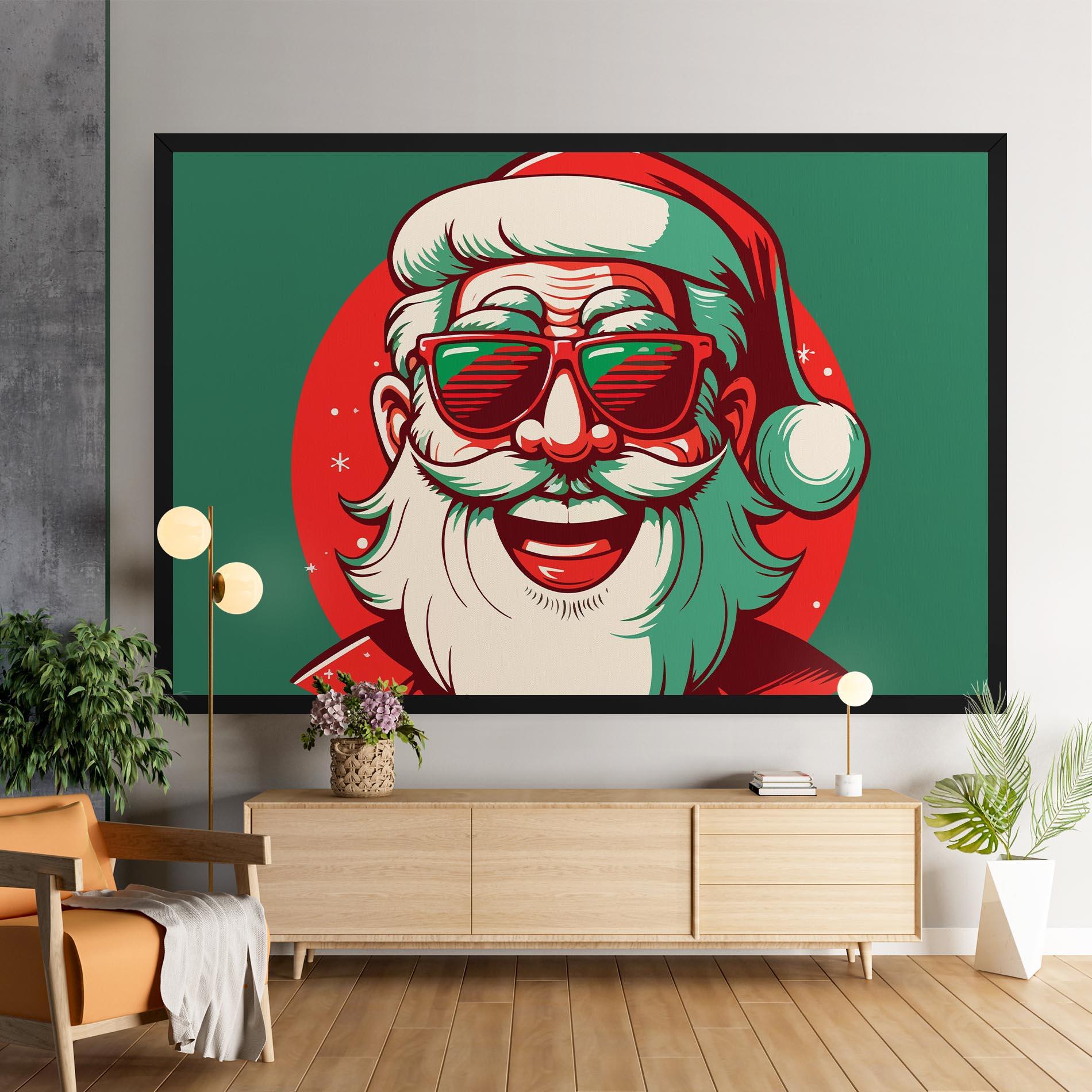 Leinwandbild Crazy Smile Santa mockup 9