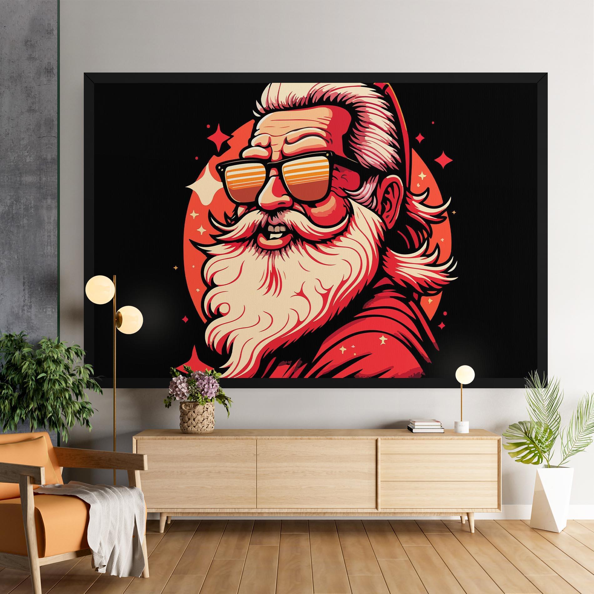 Leinwandbild Glasses Santa mockup 9