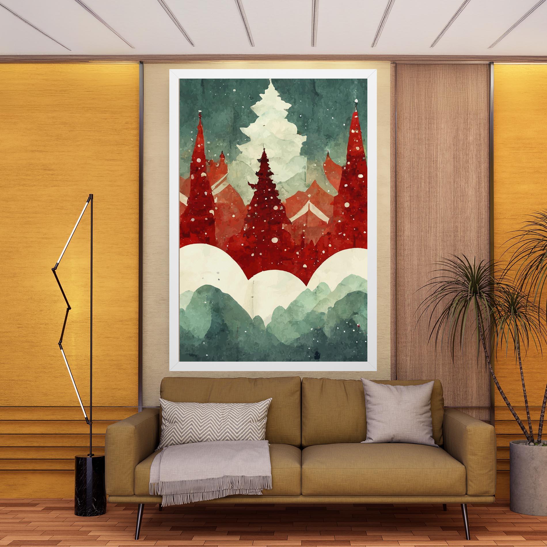 Leinwandbild Christmas Landscape mockup 9
