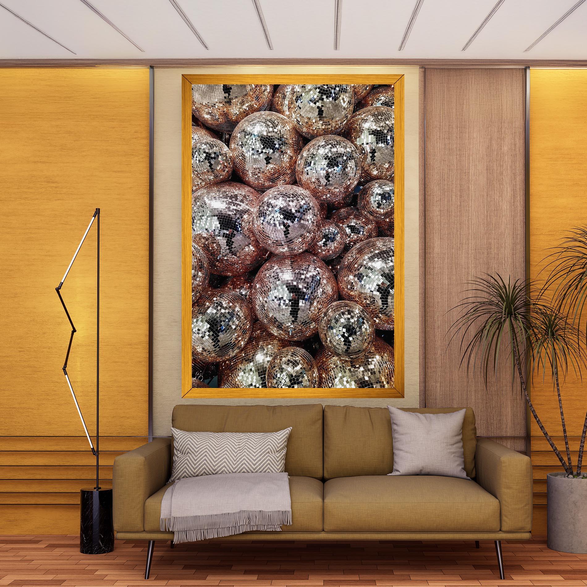 Leinwandbild Christmas Disko Balls mockup 9