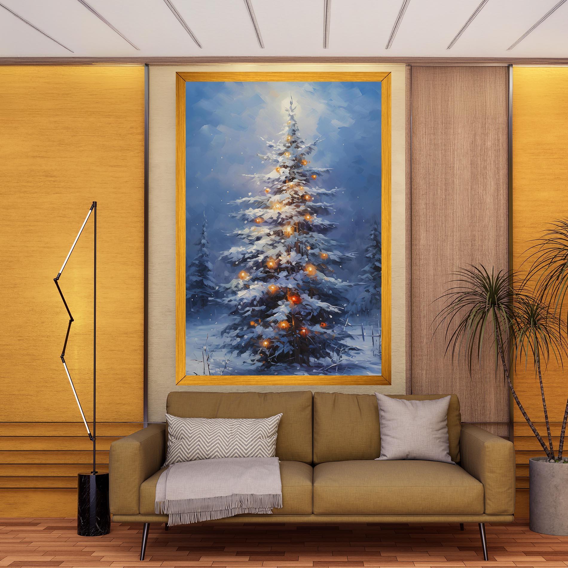 Leinwandbild Tall Slender Tree mockup 9