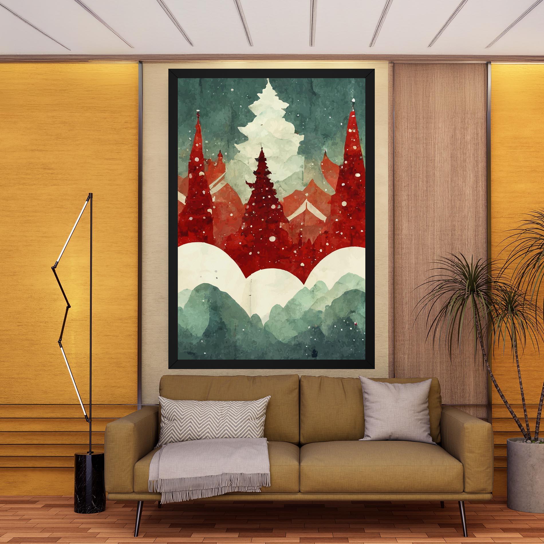 Leinwandbild Christmas Landscape mockup 9