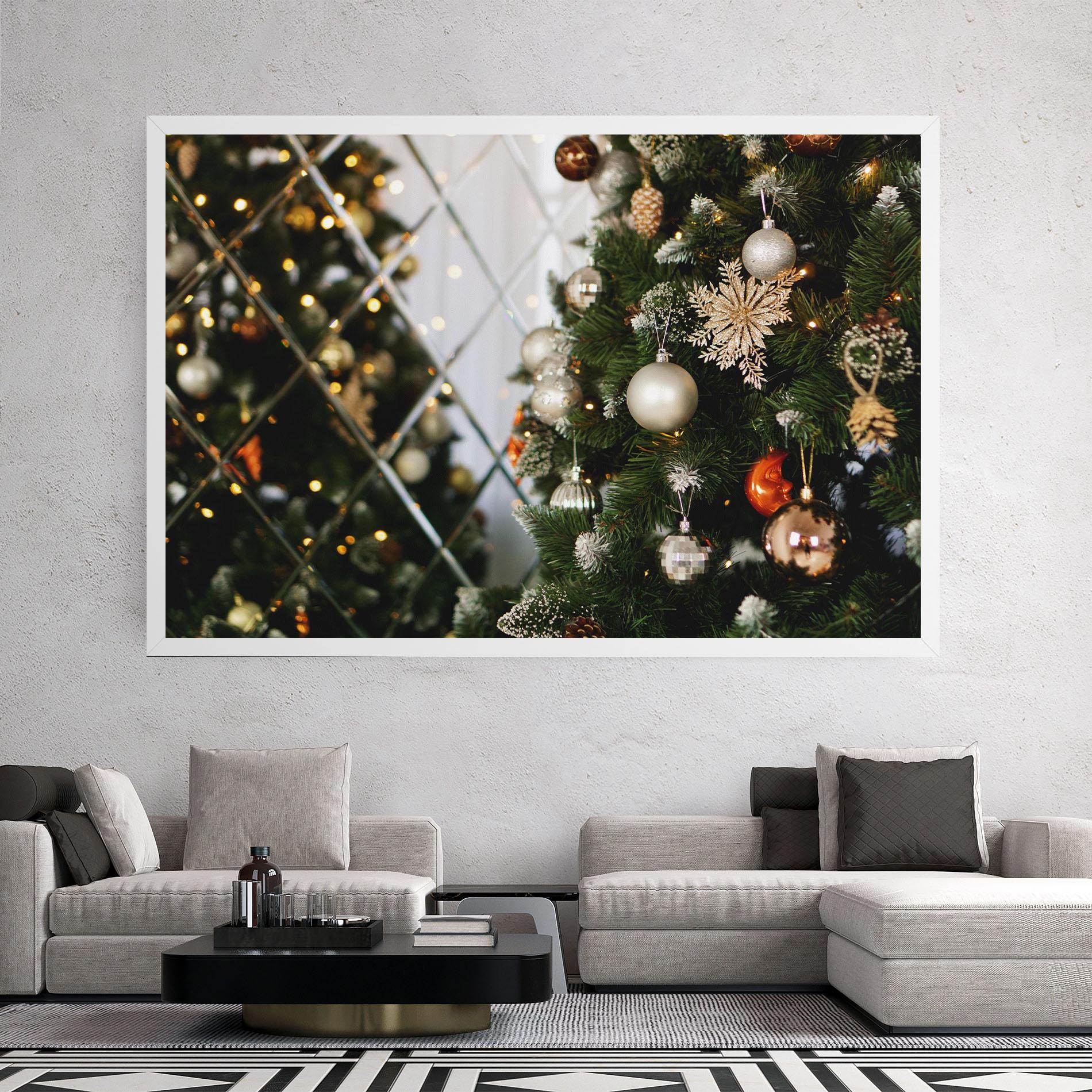 Leinwandbild Christmas Decor Tree mockup 2