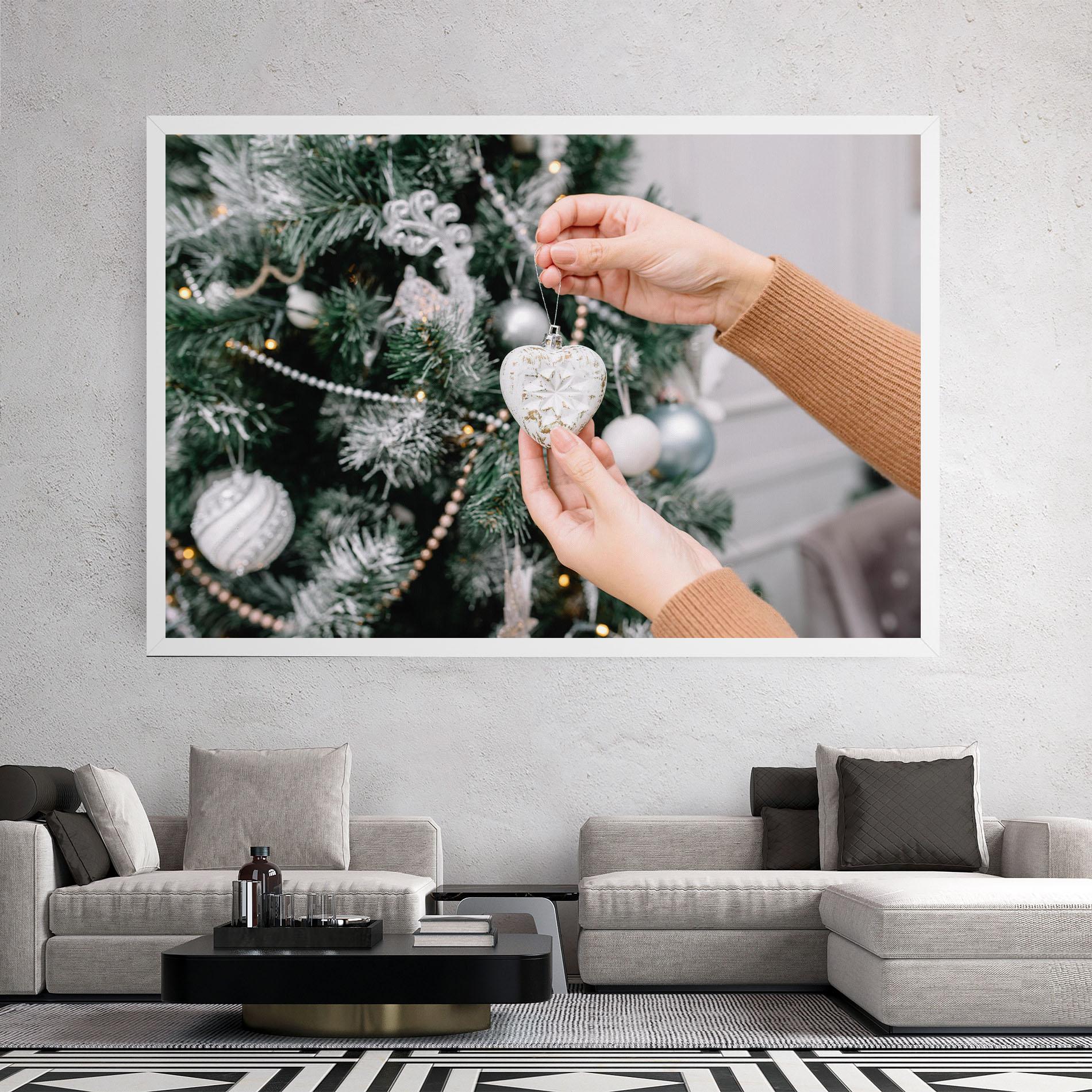 Leinwandbild Christmas Decorations mockup 2