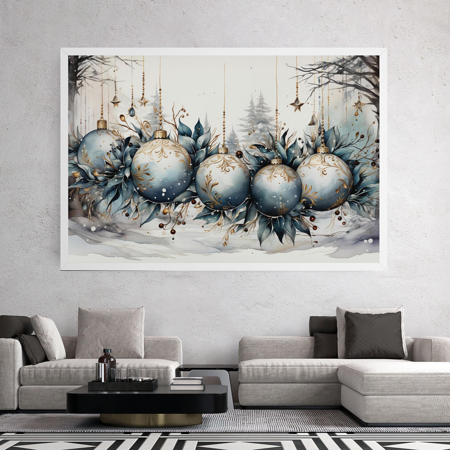 Leinwandbild Christmas Paper mockup 2