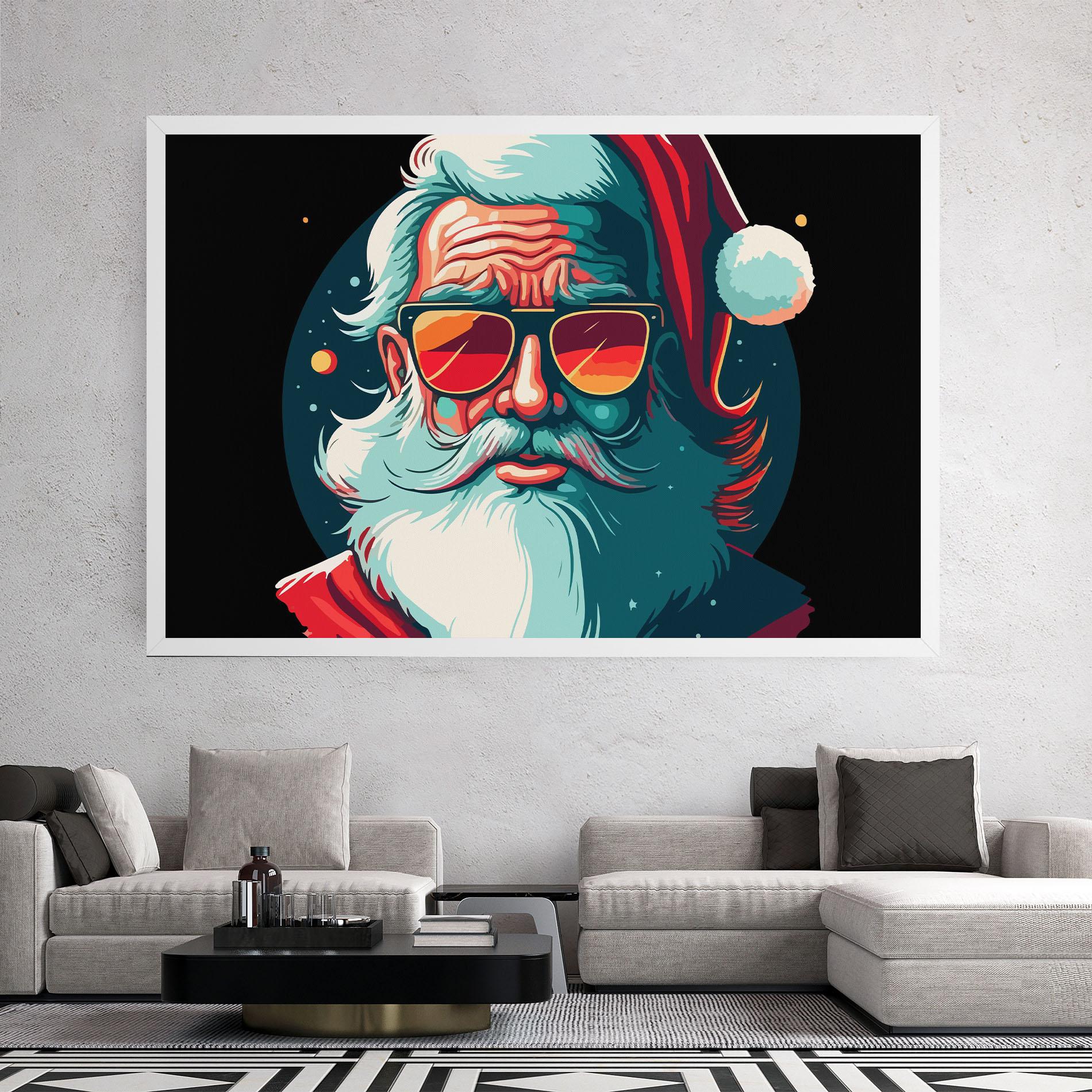 Leinwandbild Color Glasses Santa mockup 2