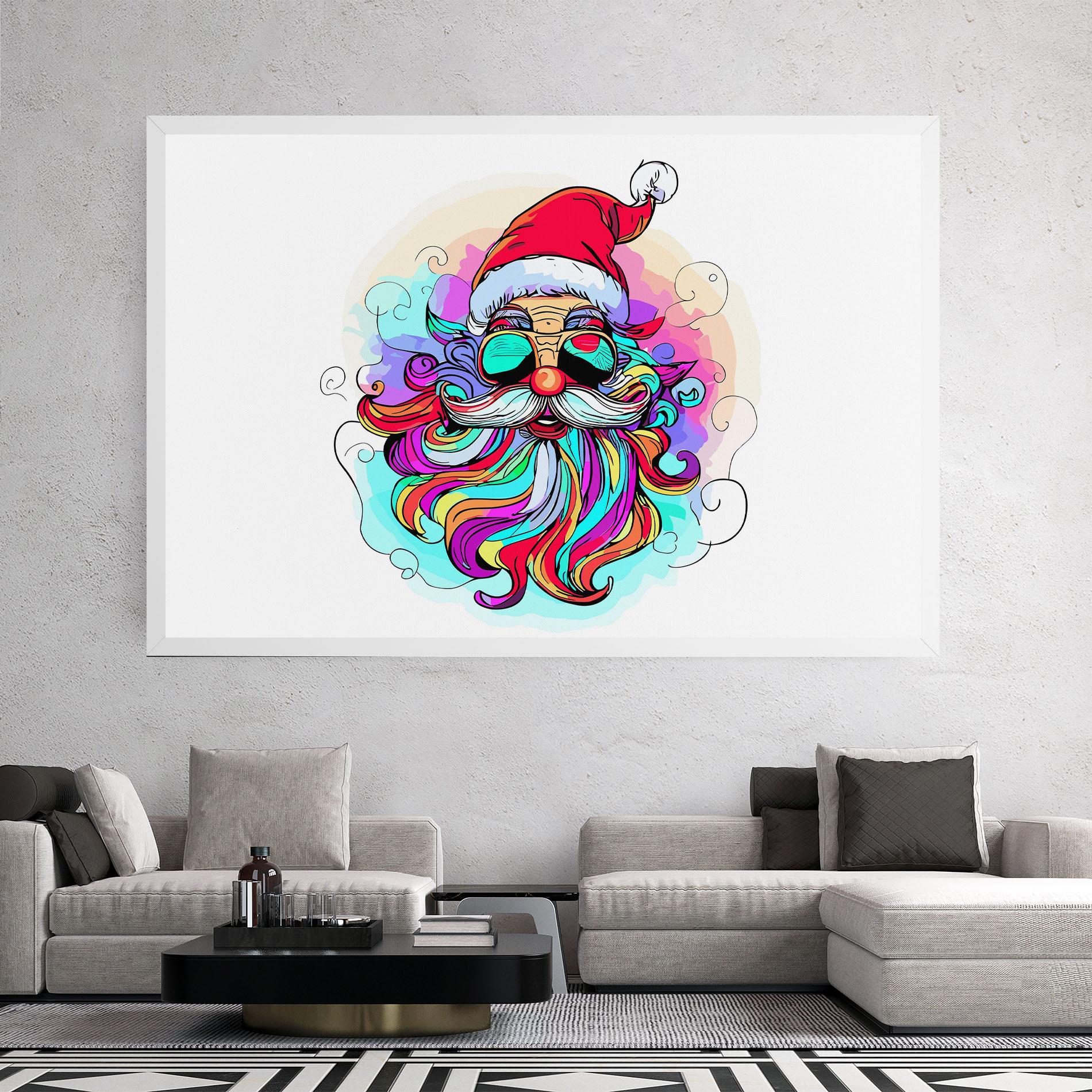 Leinwandbild Colorful Santa mockup 2