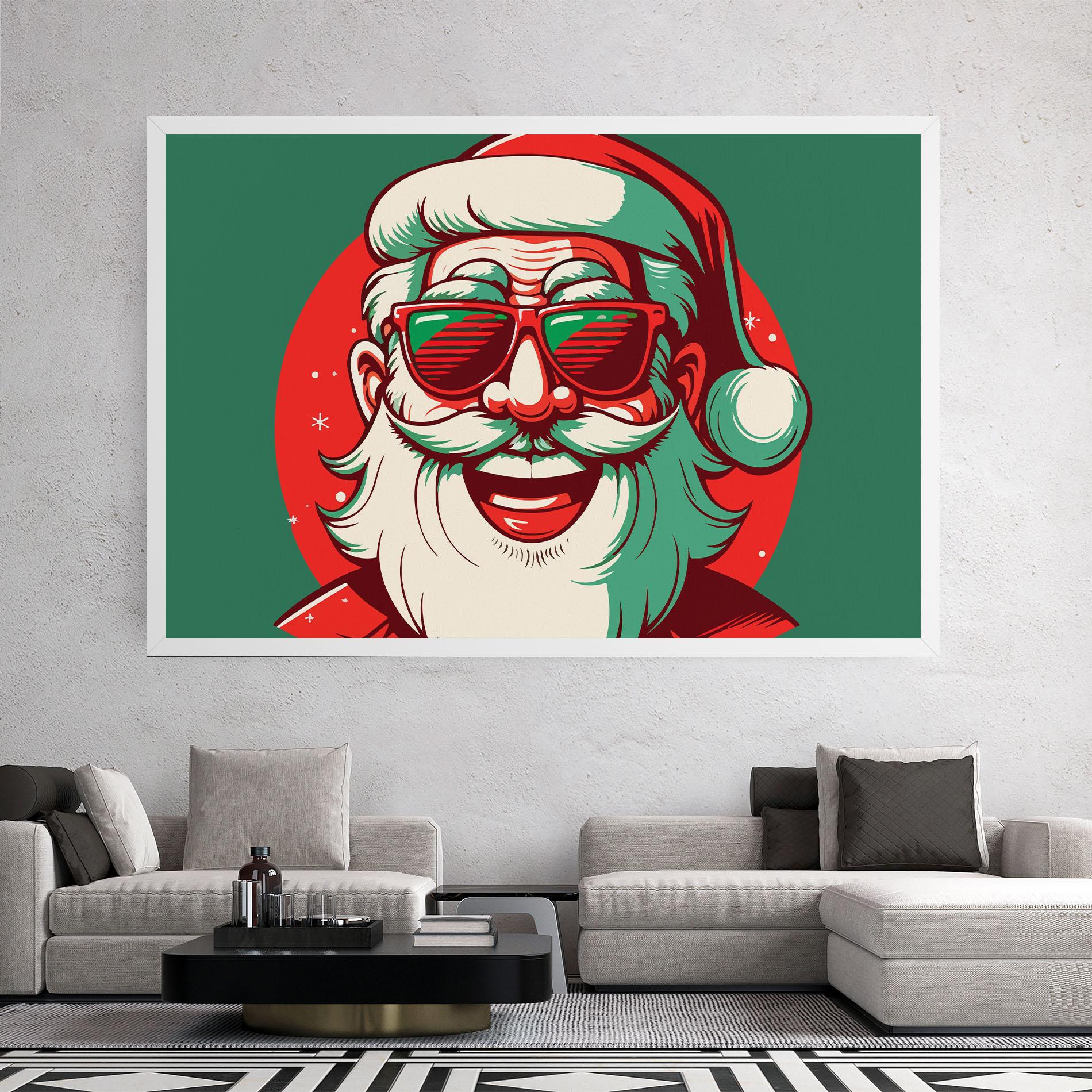 Leinwandbild Crazy Smile Santa mockup 2