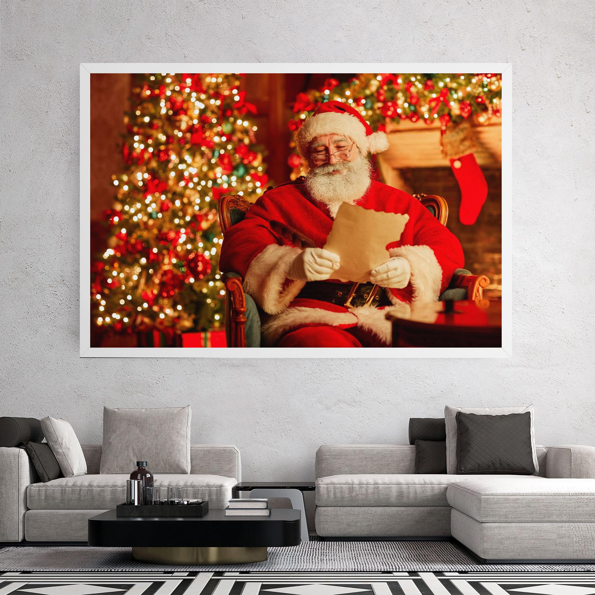 Leinwandbild Reading Christmas Letter mockup 2