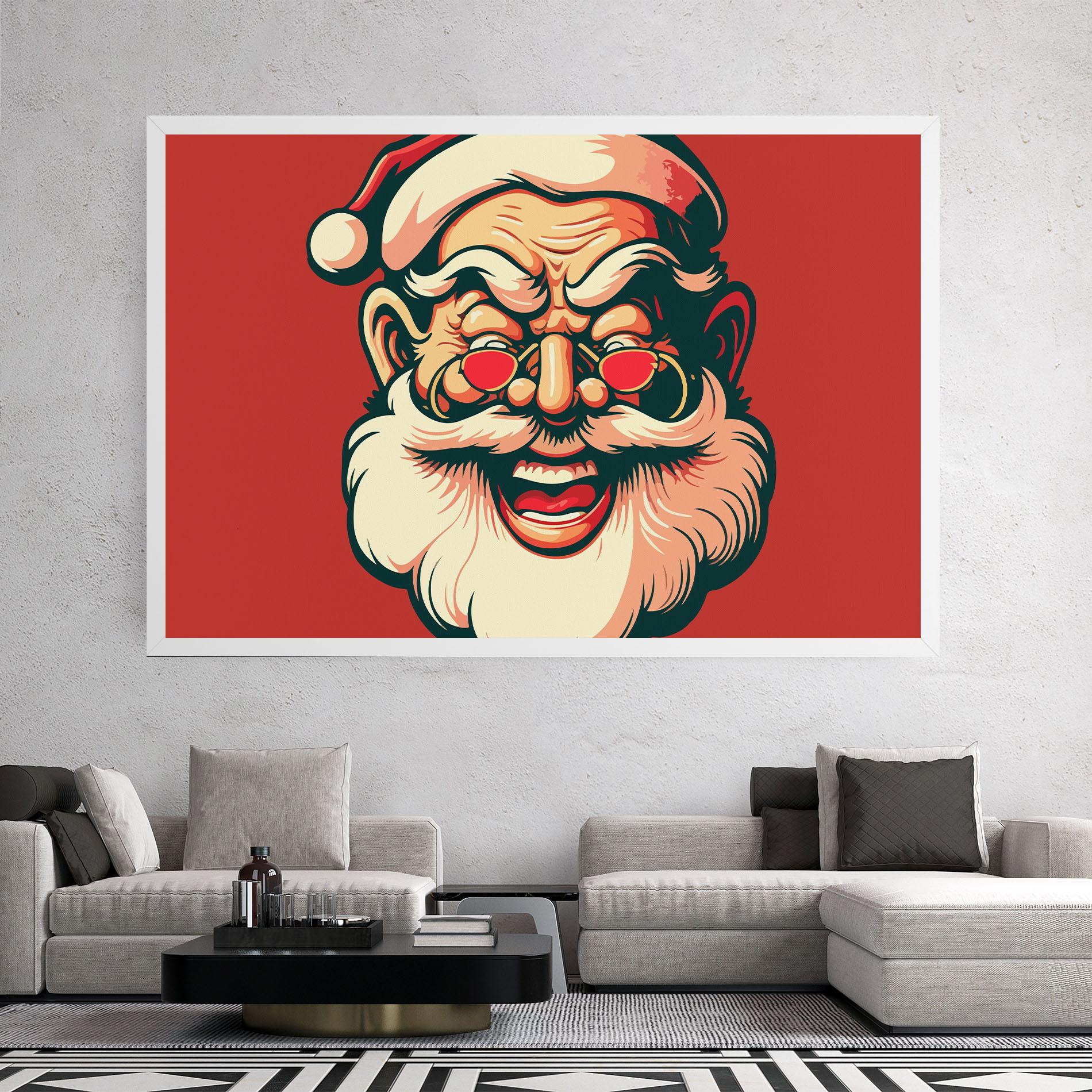 Leinwandbild Santa Crazy Smile mockup 2