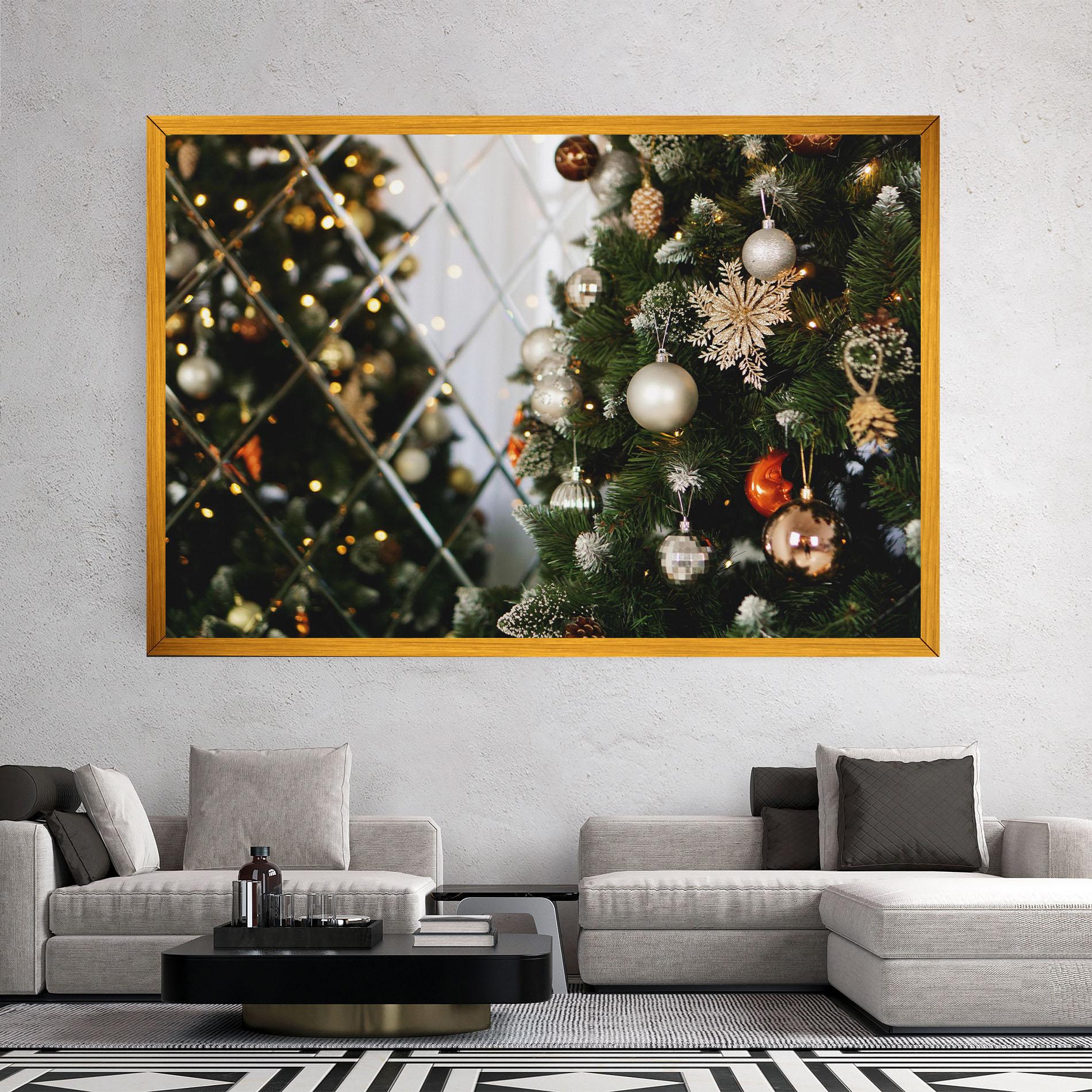 Leinwandbild Christmas Decor Tree mockup 2