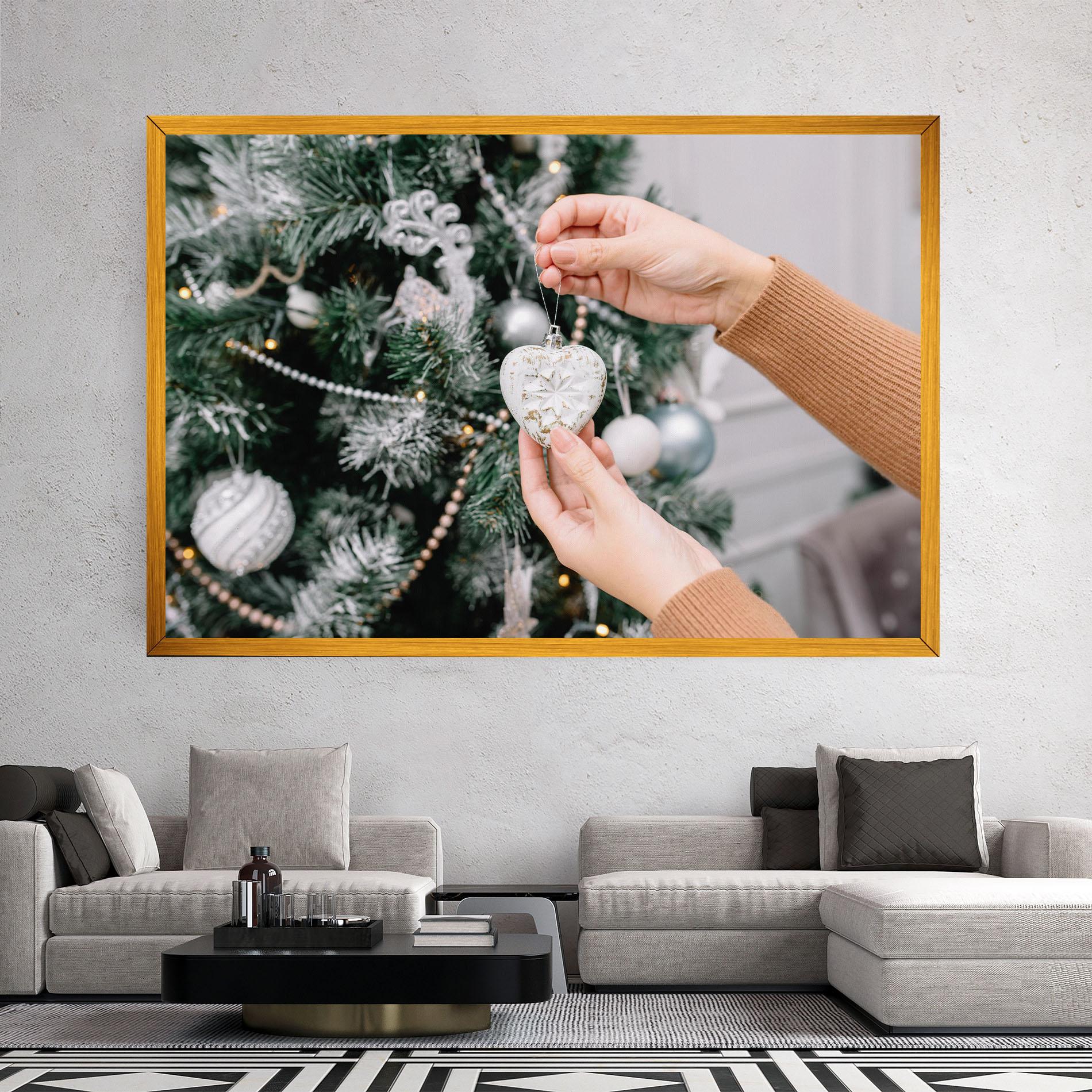 Leinwandbild Christmas Decorations mockup 2