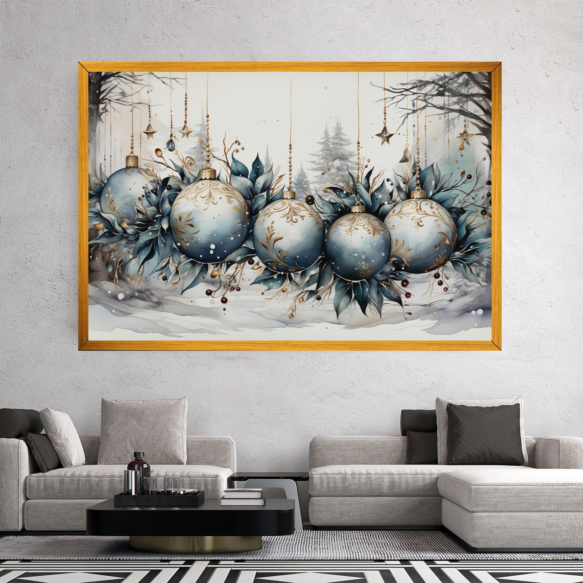 Leinwandbild Christmas Paper mockup 2