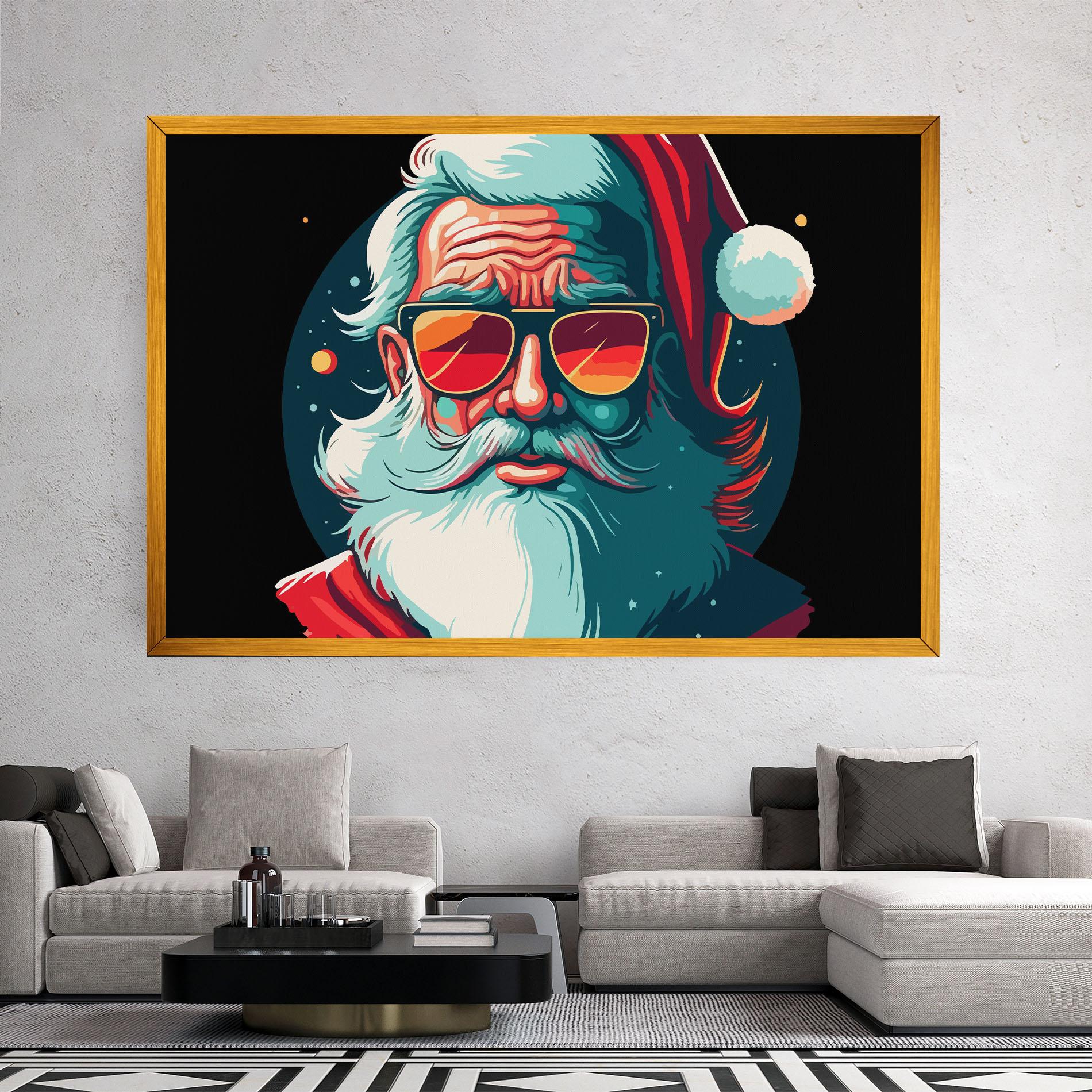 Leinwandbild Color Glasses Santa mockup 2