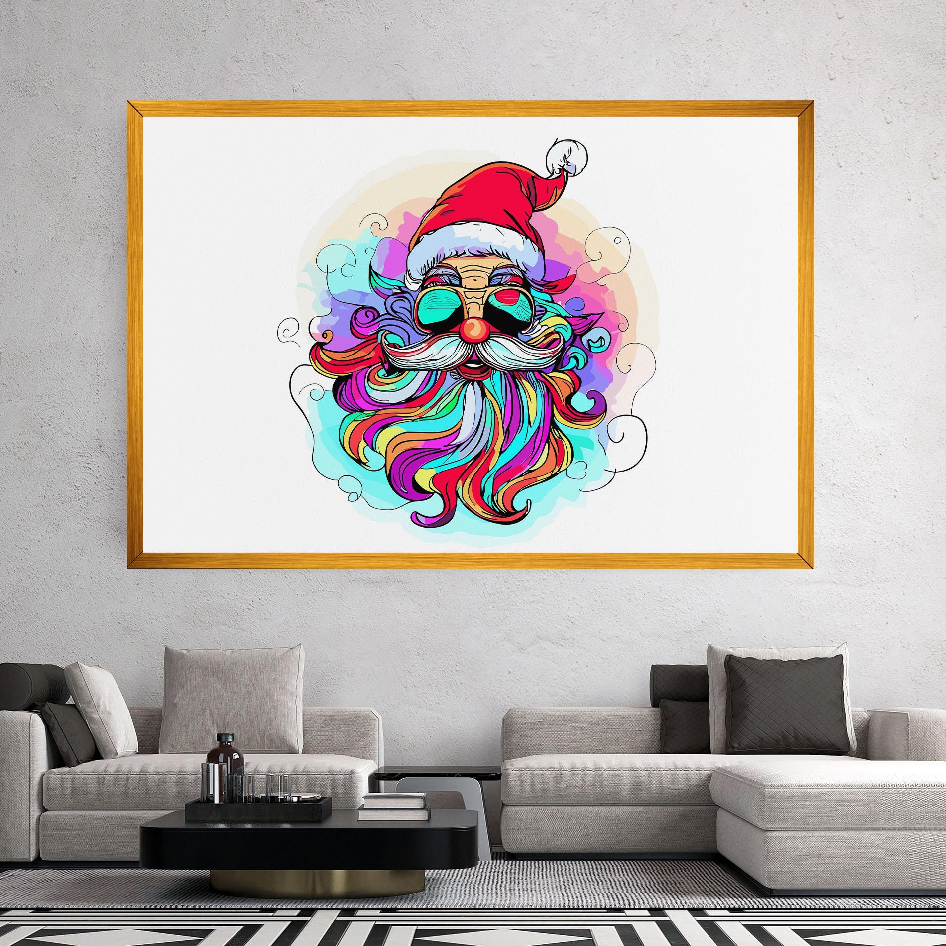 Leinwandbild Colorful Santa mockup 2