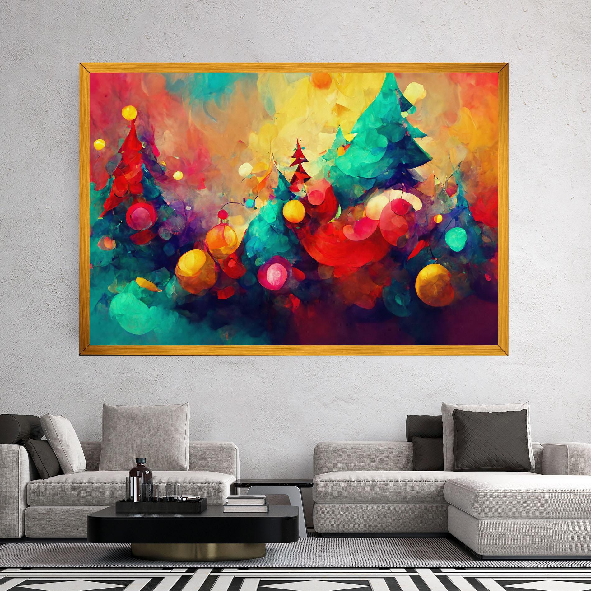 Leinwandbild Colorfull Winter mockup 2