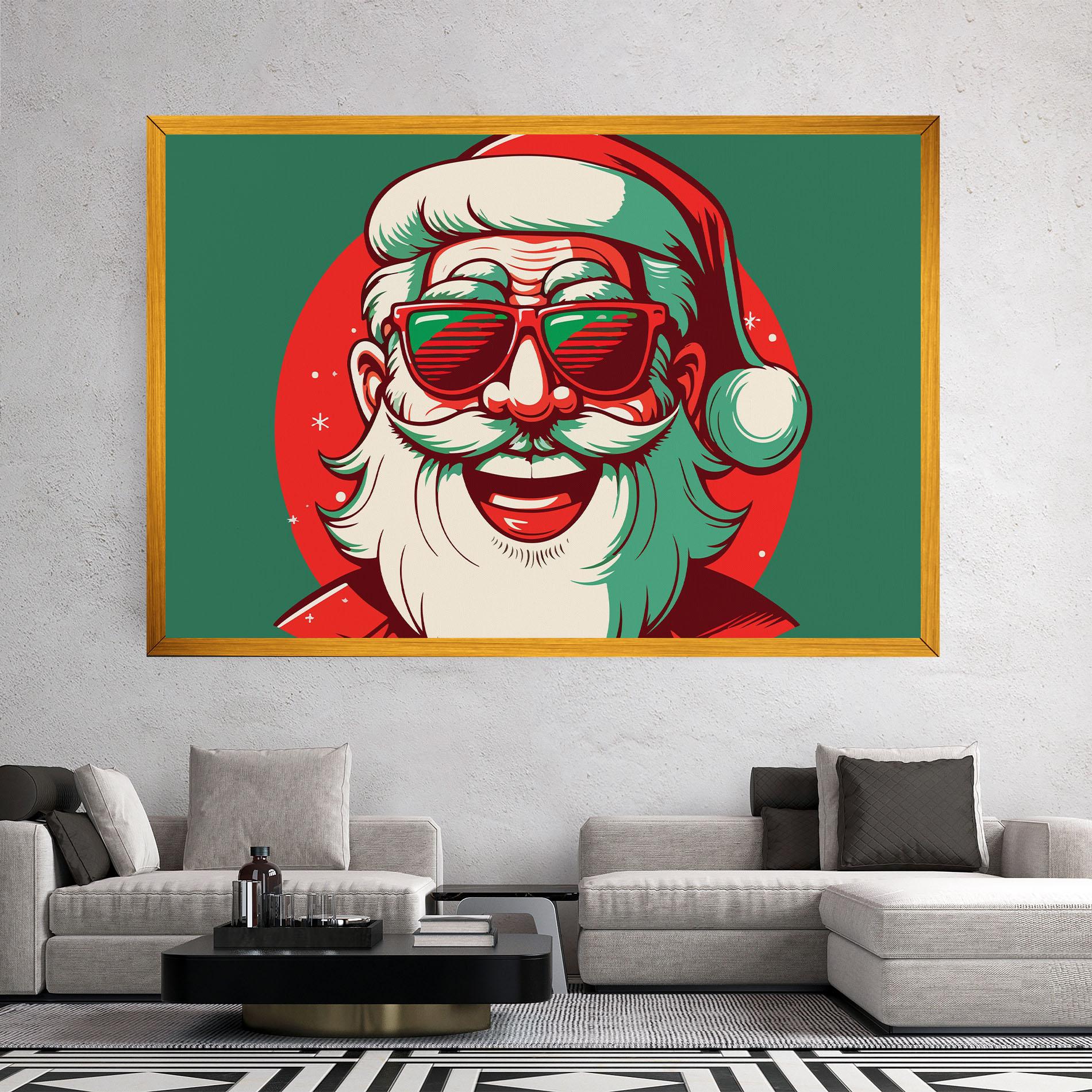 Leinwandbild Crazy Smile Santa mockup 2