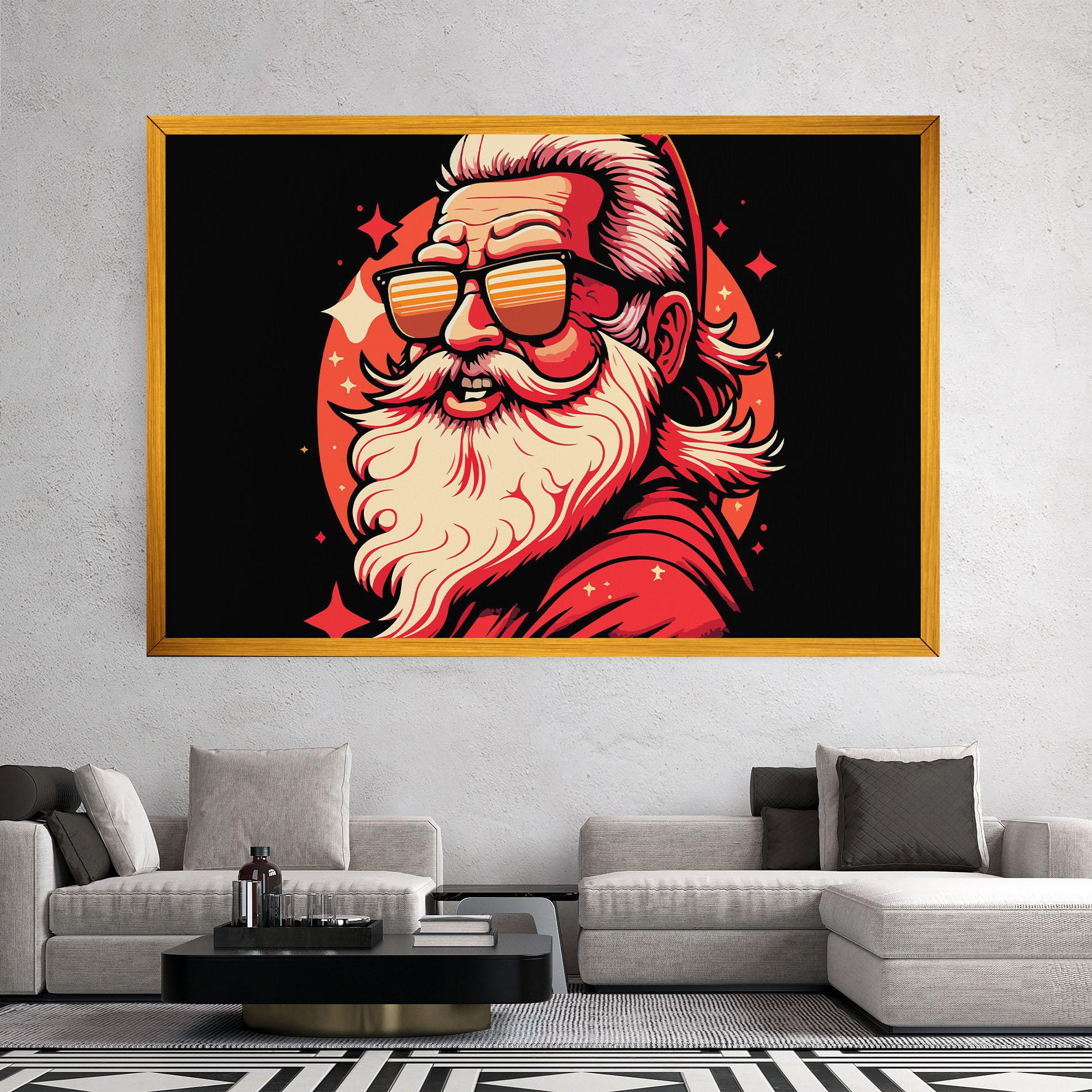 Leinwandbild Glasses Santa mockup 2