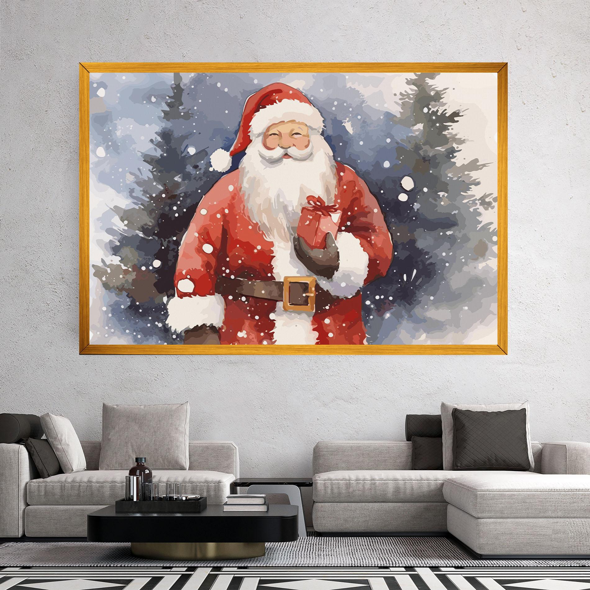 Leinwandbild Holding Gift mockup 2